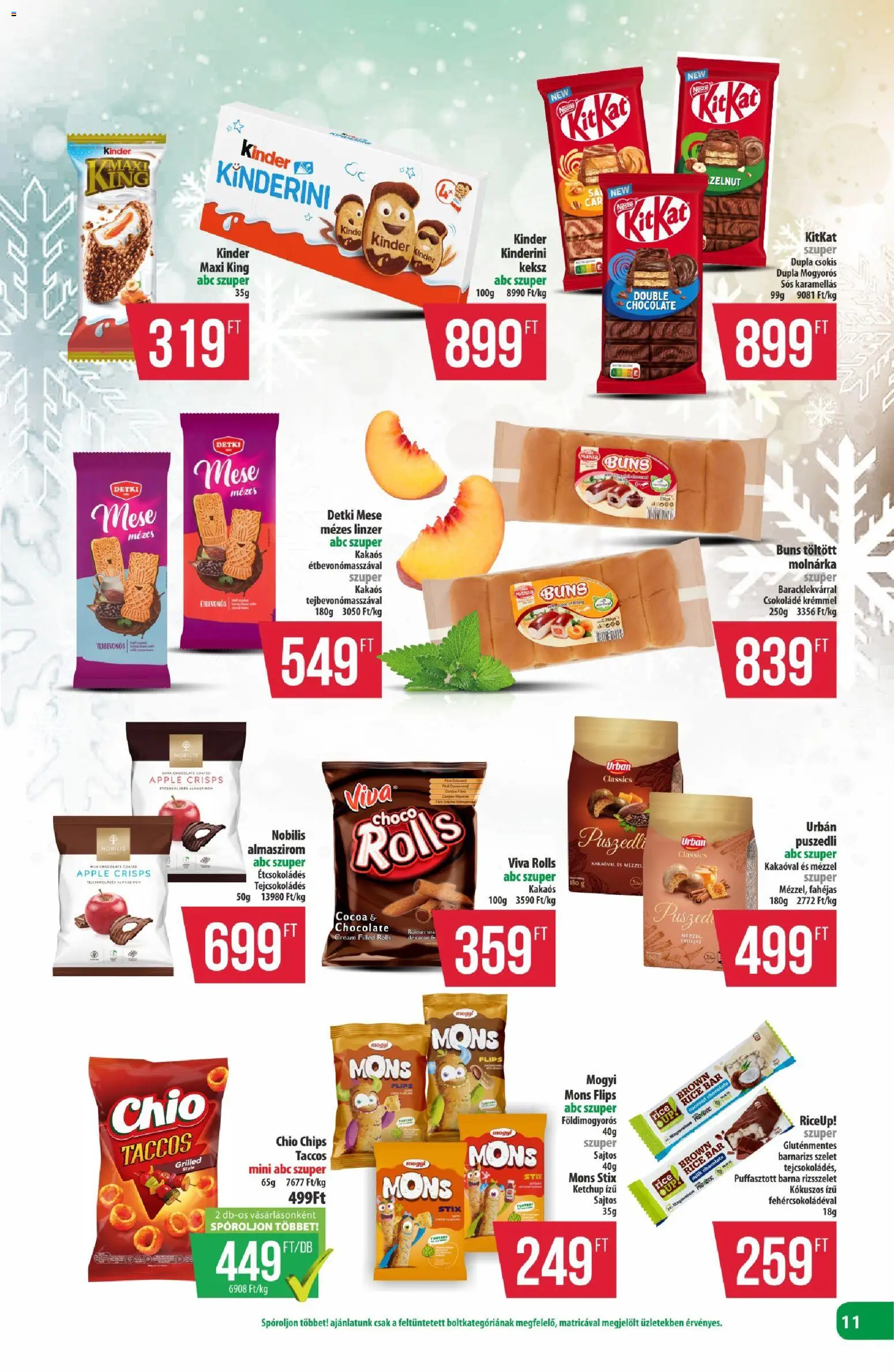 COOP akciós ujság - amely érvényes a következő dátumtól: 11.12.2025 | Oldal: 11 | Termékek: Chips, Ketchup, Gluténmentes, Keksz