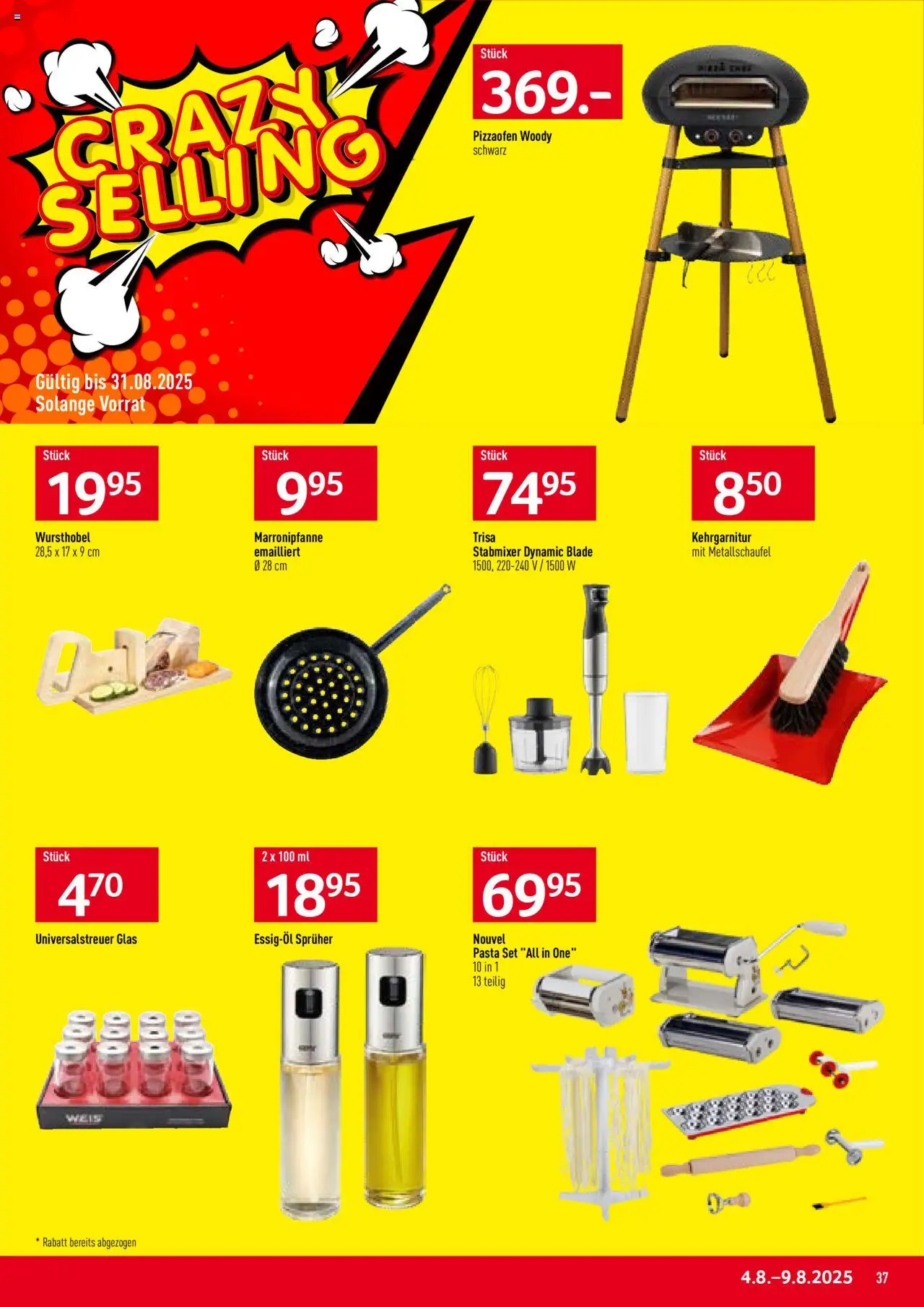 Prodega Aktionen ab 04.08.2025 | Seite: 37 | Produkte: Pasta, Stabmixer