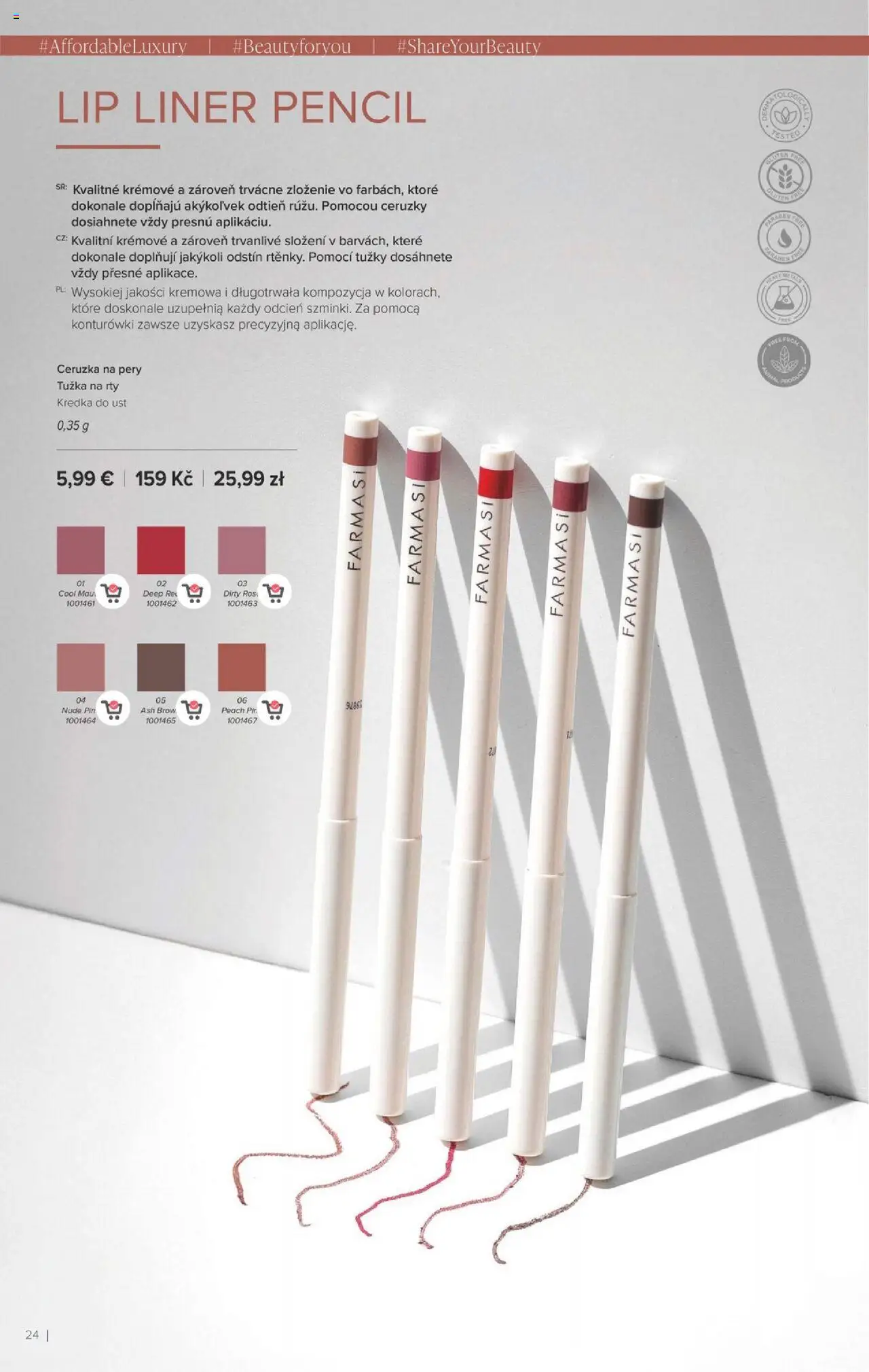 Nové Farmasi akcie – leták je platný od 24.09.2025 | Strana: 24 | Produkty: Ceruzka