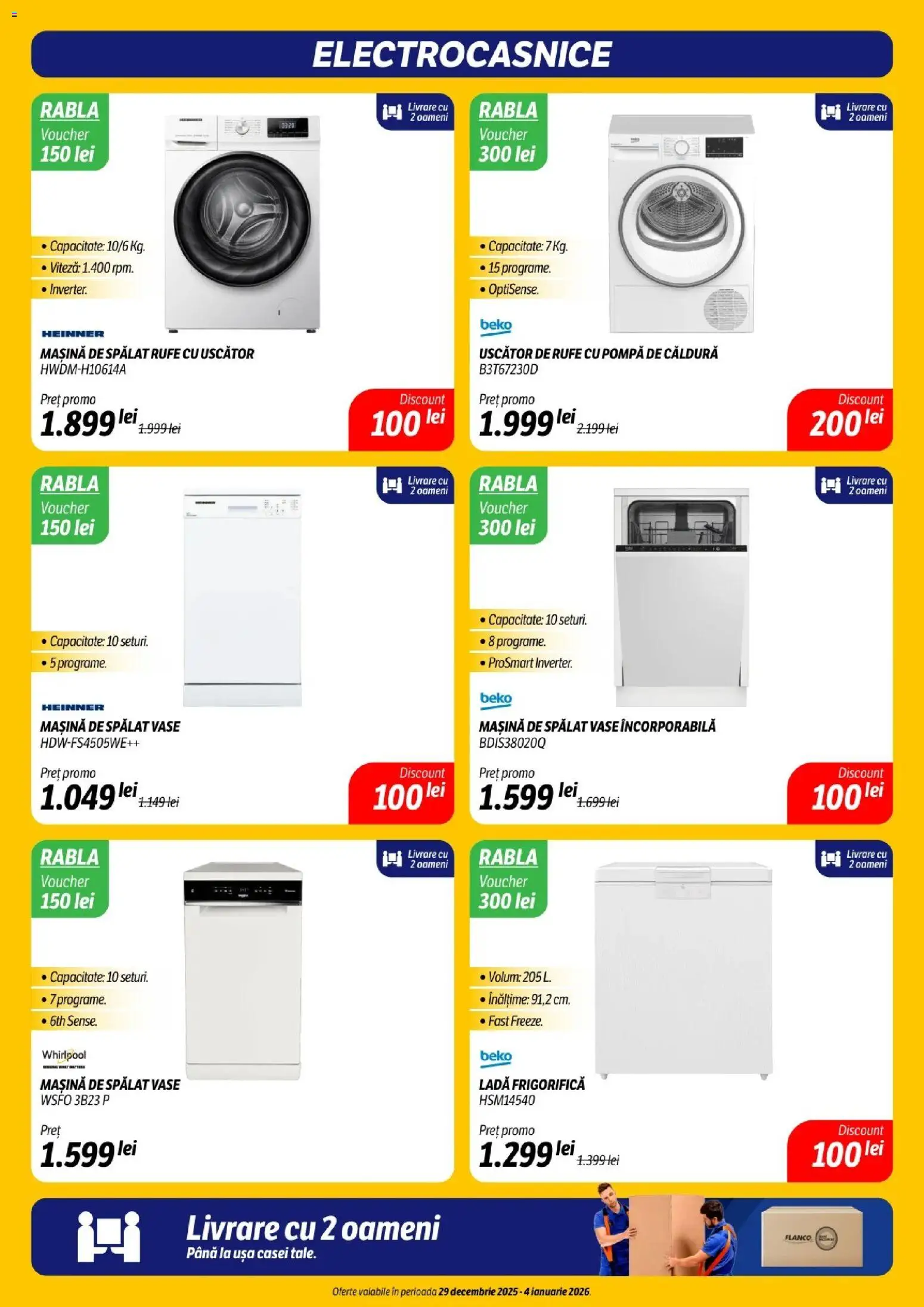 Noul catalog Flanco – valabil de la 29.12.2025 | Pagină: 17 | Produse: Mașină De Spălat, Uscător, Mașină De Spălat Vase, Ladă frigorifică