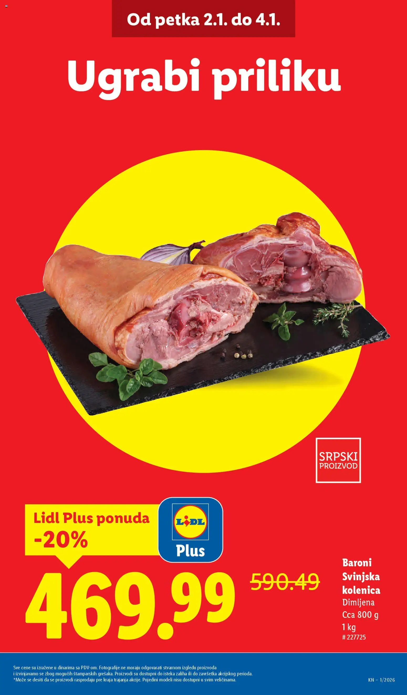 Lidl katalog - važi od 02.01.2026 | Strana: 5 | Proizvode: Svinjska kolenica