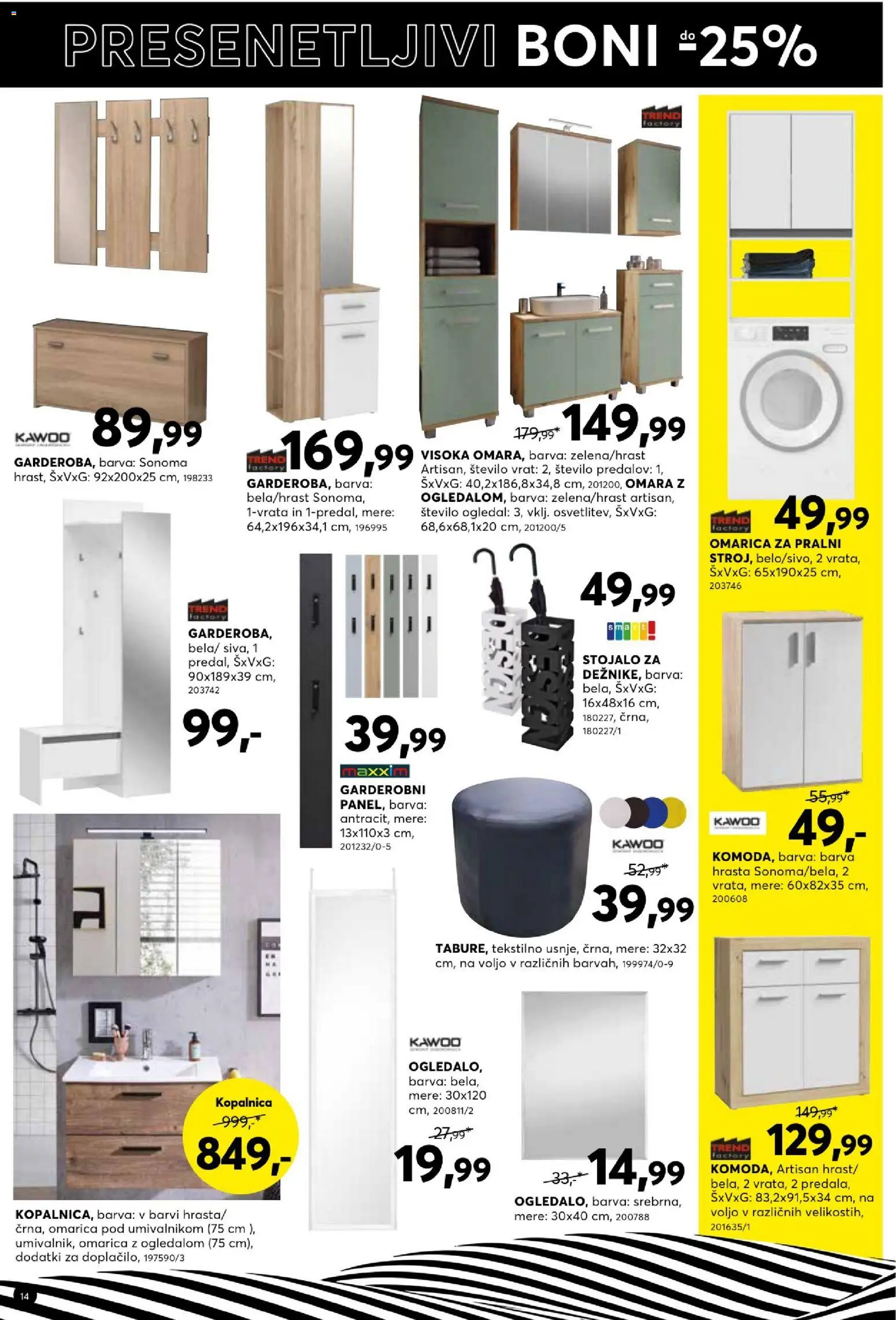 Novi Dipo katalog ponudbe – veljaven od 04.02.2026 | Stran: 14 | Izdelki: Omara, Barva, Omarica