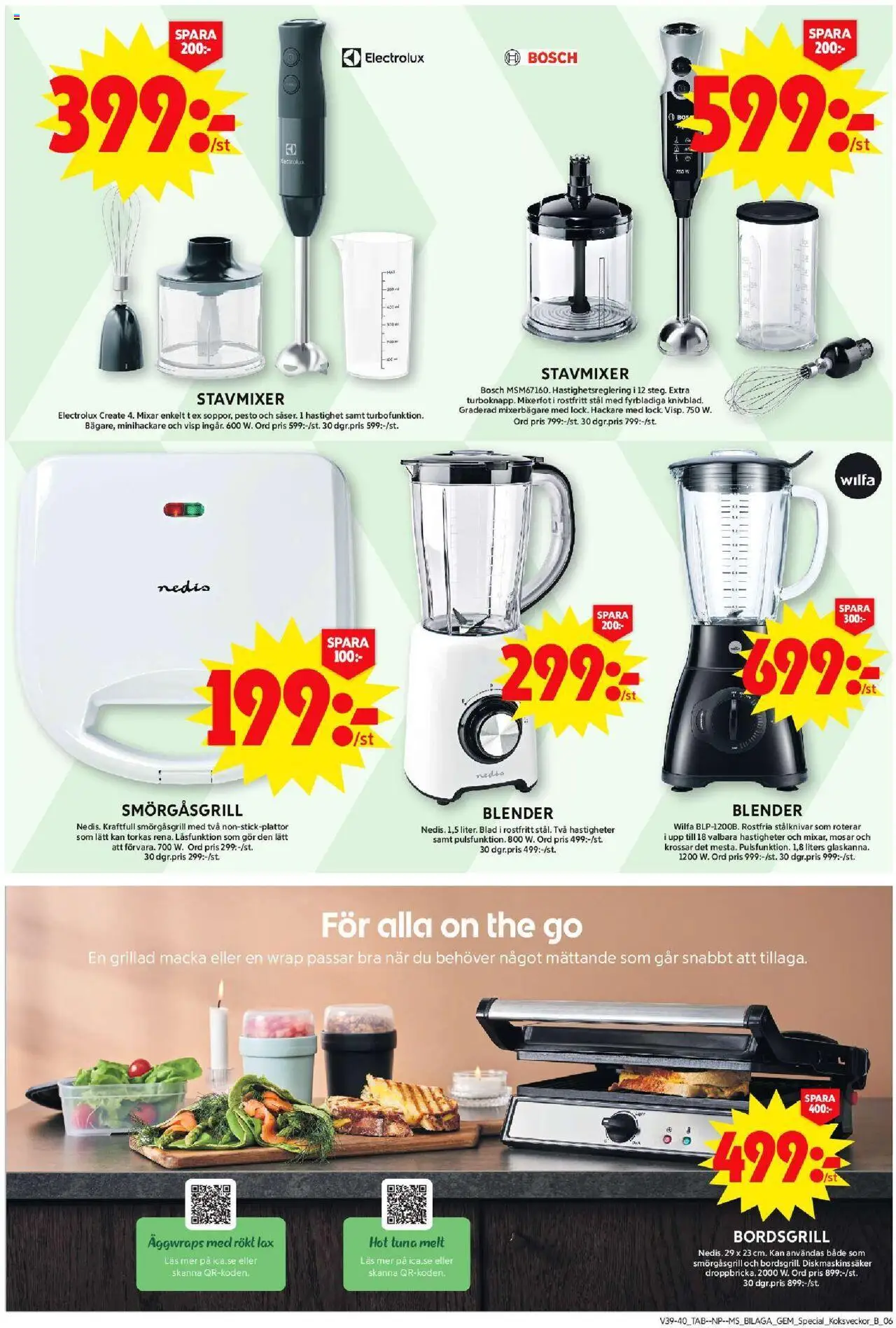 ICA Maxi reklamblad aktuell från 22.09.2025 | Sida: 26 | Produkter: Grill, Visp, Smörgåsgrill, Lax