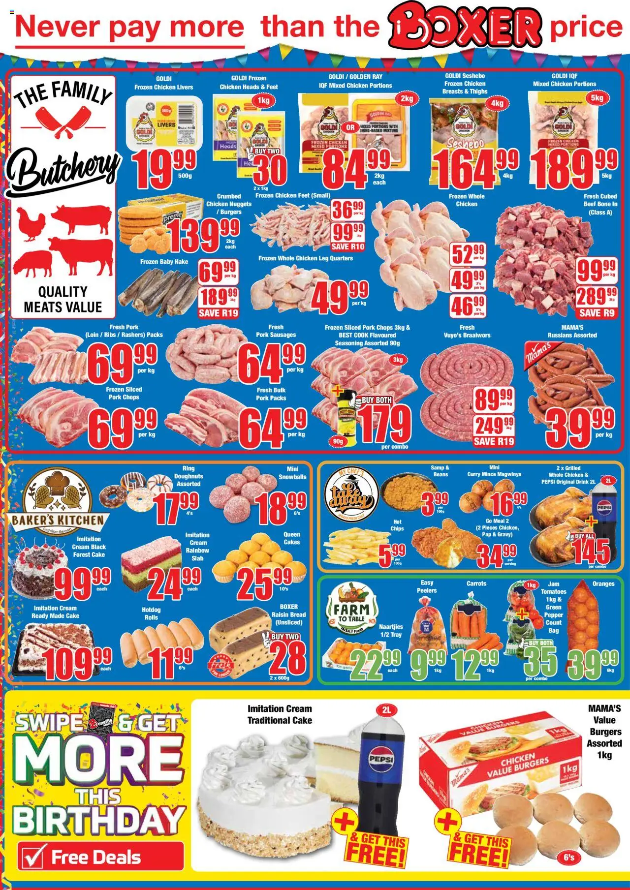 Boxer - KwaZulu-Natal - Inanda Specials │ valid from 11.08.2025 | Page: 2 | Products: Chicken, Tomatoes, Carrots, Cream