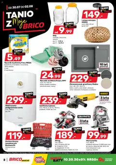 Brico Marché Gazetka od 30.07.2025 | Strona: 3 | Produkty: Rolki, Lampa, Szlifierka