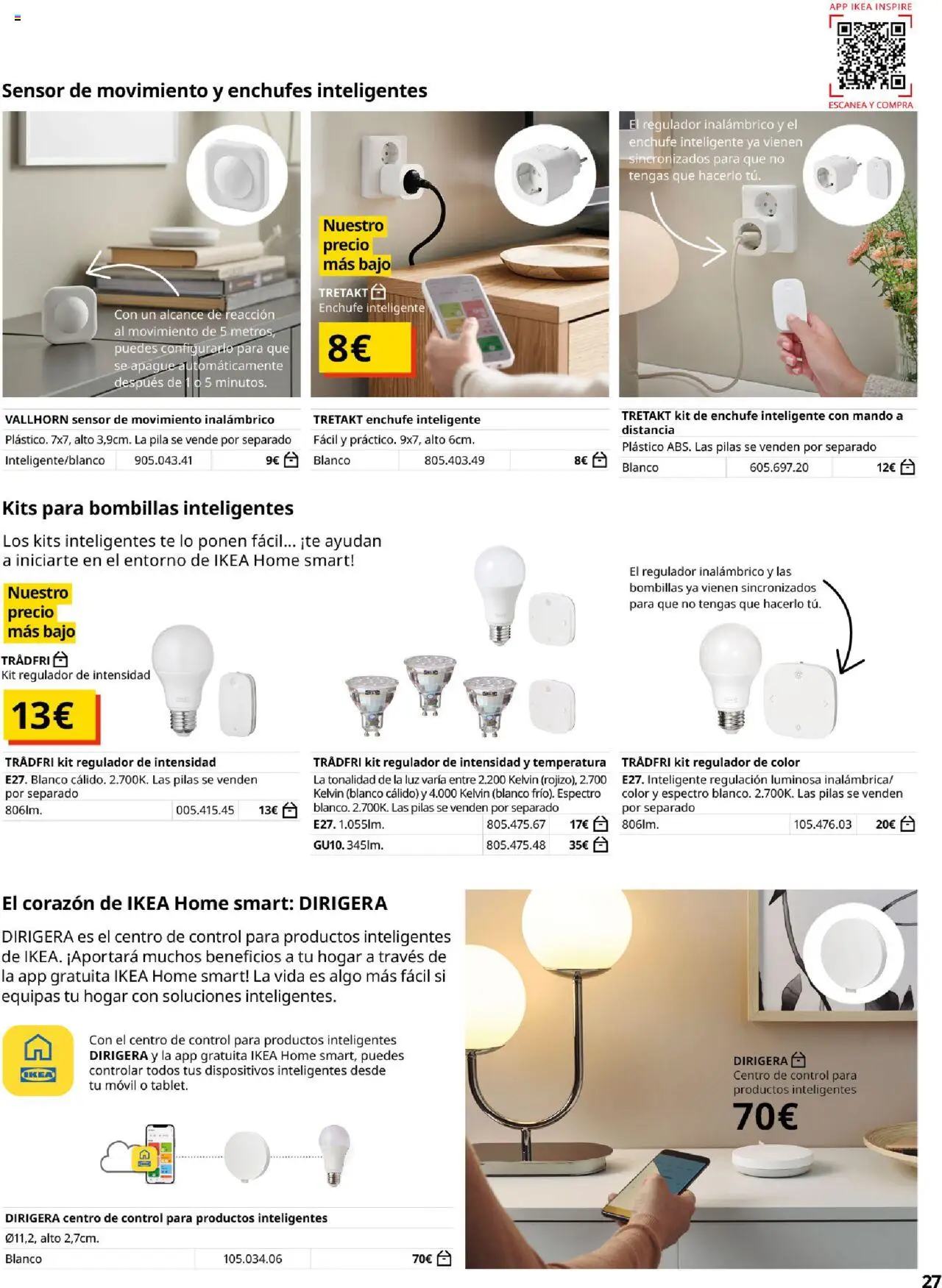 Catálogo IKEA Iluminación │ válido desde el 06.02.2025 | Página: 27 | Productos: Té, Enchufe
