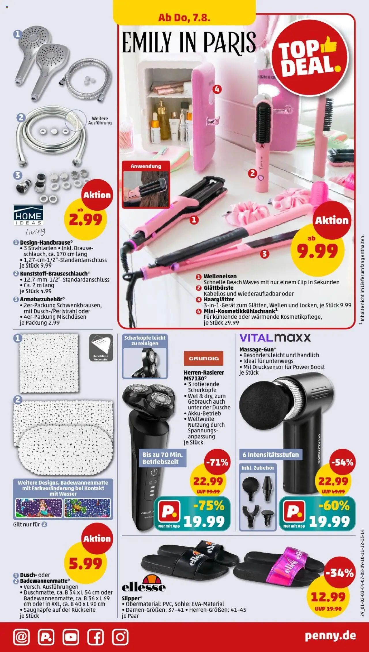 Penny - Bayern - gültig ab dem 04.08.2025 | Seite: 29 | Produkte: Haarglätter, Dusche, Wasser