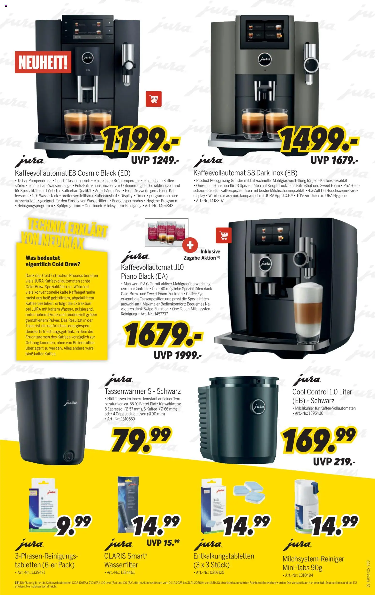 Medimax Prospekt 	 – gültig ab 25.10.2025 | Seite: 9 | Produkte: Jura, Kaffee, Kaffeevollautomat