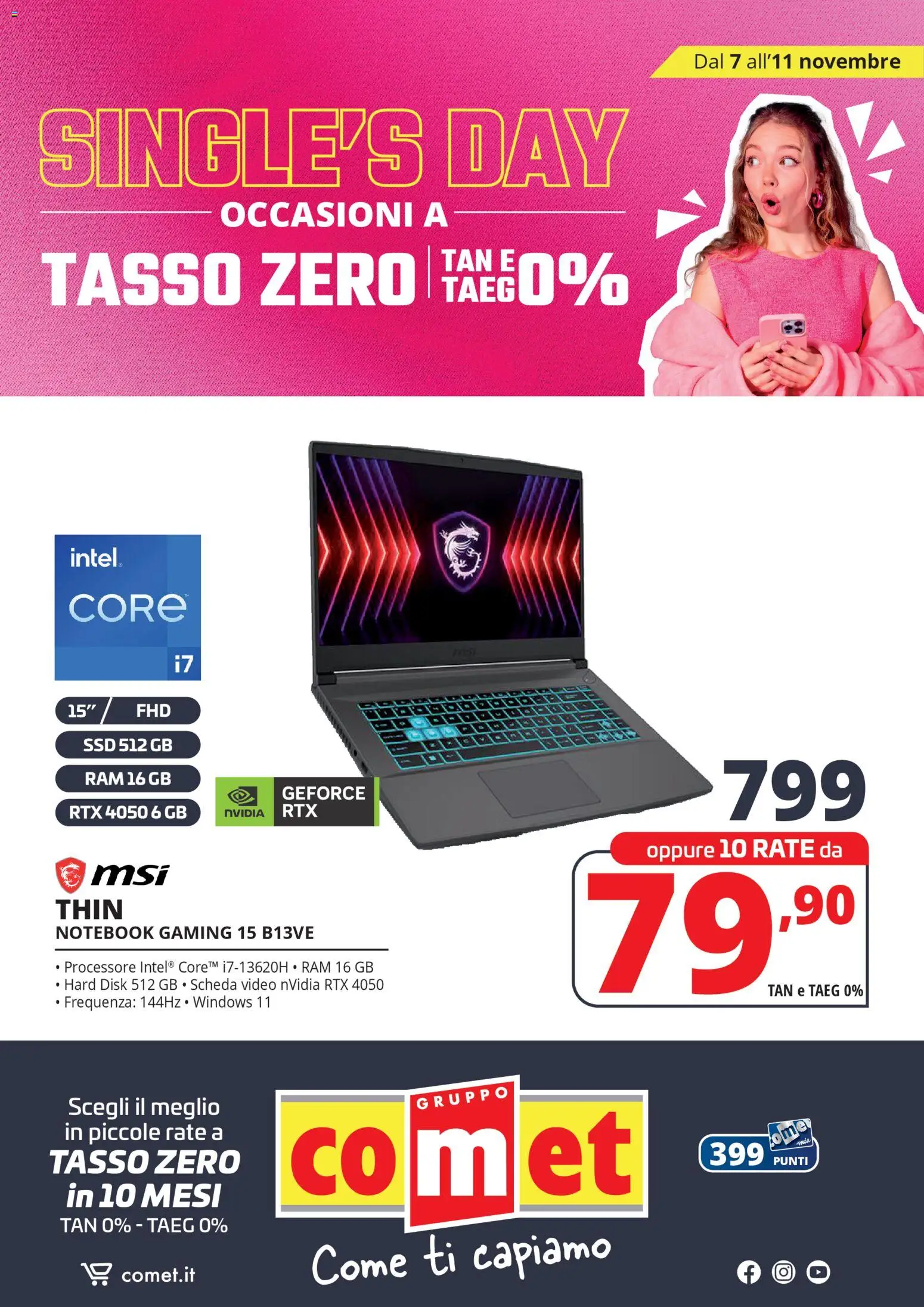 Volantino Comet del 07.11.2025 | Pagina: 27 | Prodotti: Notebook, Video
