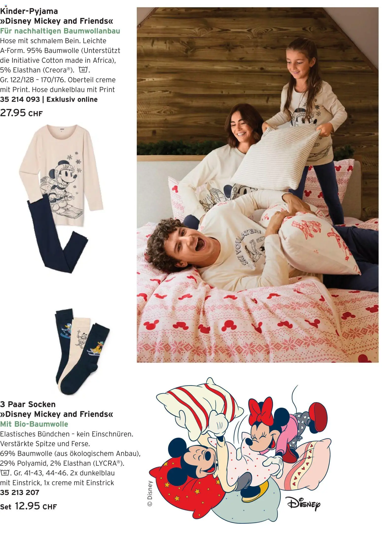 Tchibo Aktionen Disney – gültig ab 16.12.2025 | Seite: 12 | Produkte: Hose, Socken, Creme