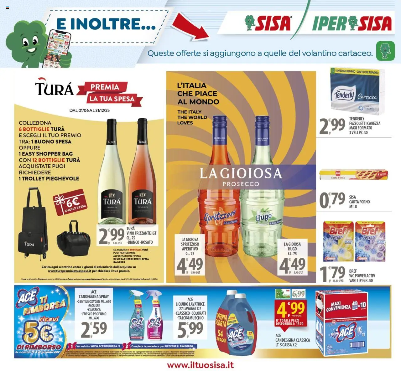 Volantino SISA del 14.10.2025 | Pagina: 20 | Prodotti: Prosecco, Lavatrice, Bottiglia, Aperitivo