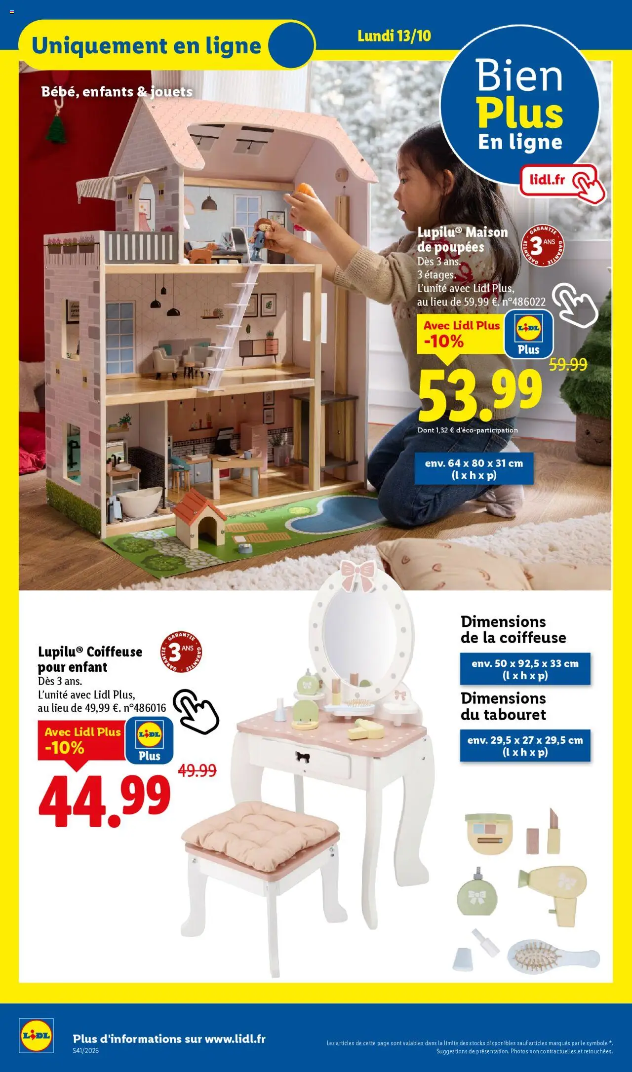 {H1} | Page: 52 | Produits: Coiffeuse pour enfant, Jouets, Table, Dressing