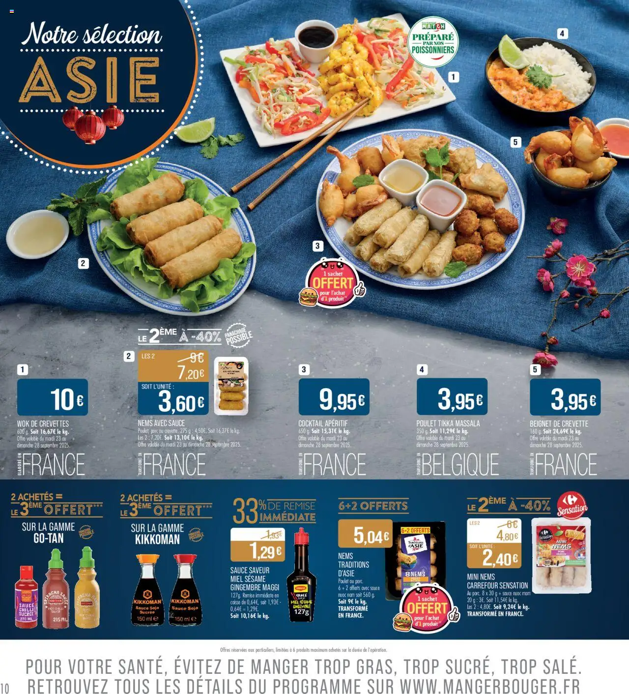  | Page: 10 | Produits: Crevettes, Miel, Gingembre, Porc