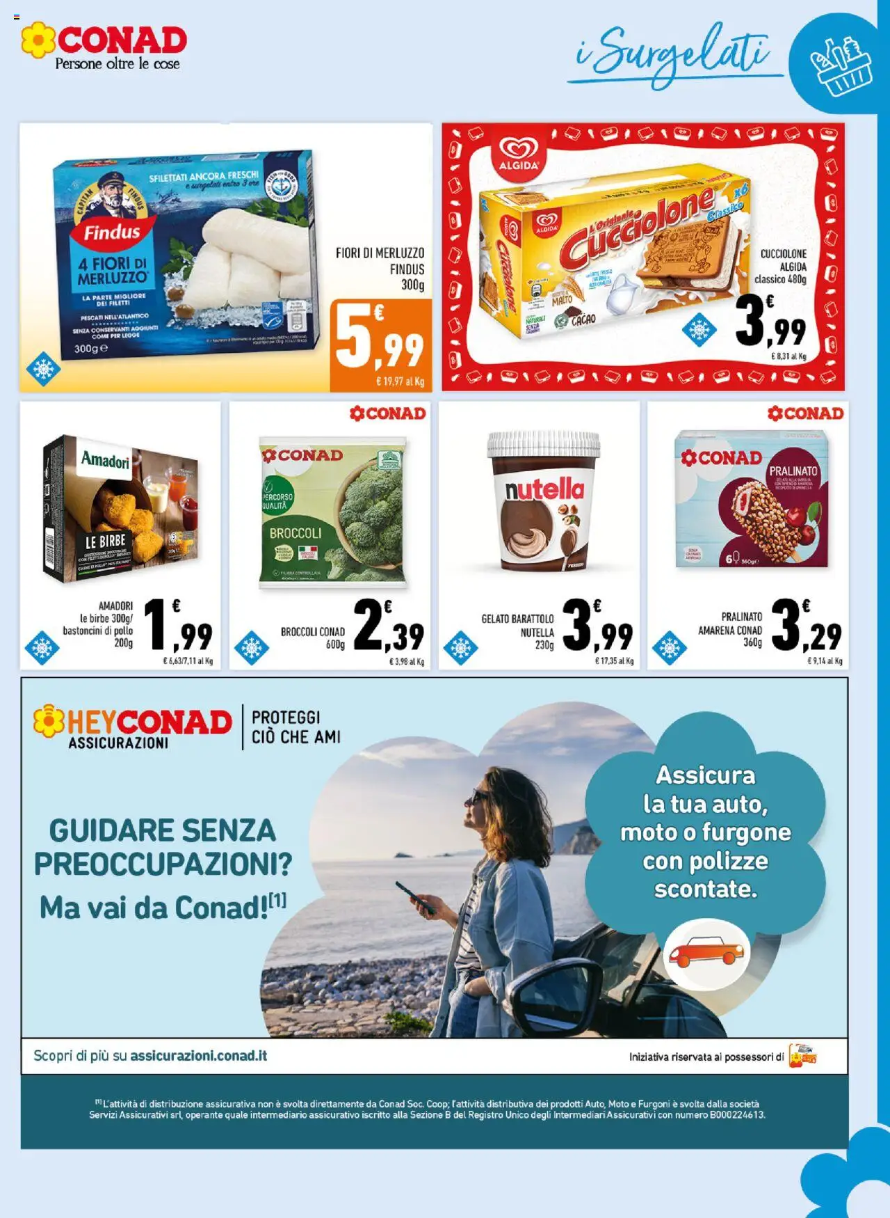 Volantino Conad del 10.09.2025 | Pagina: 9 | Prodotti: Merluzzo, Nutella, Broccoli, Amarena