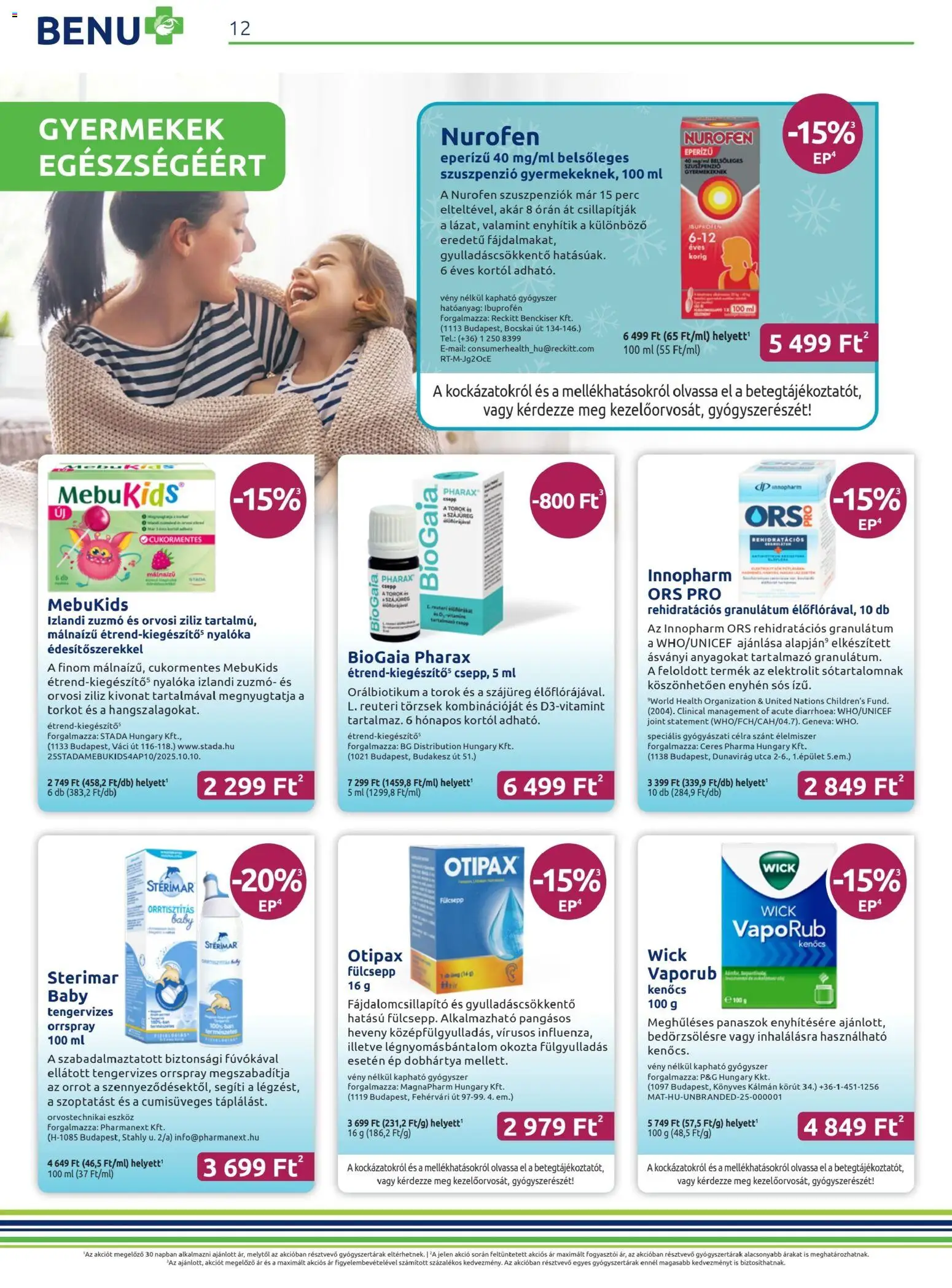 BENU Gyógyszertárak akciós ujság - amely érvényes a következő dátumtól: 01.02.2026 | Oldal: 12 | Termékek: Nyalóka