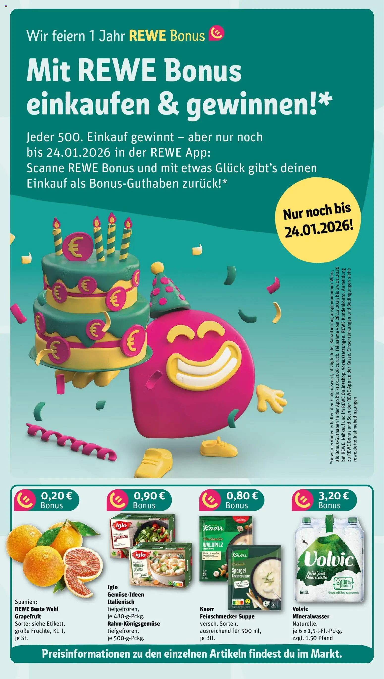 Rewe ihr Kaufpark Prospekt 	 – gültig ab 19.01.2026 | Seite: 3 | Produkte: Mineralwasser, Grapefruit, Gemüse, Volvic