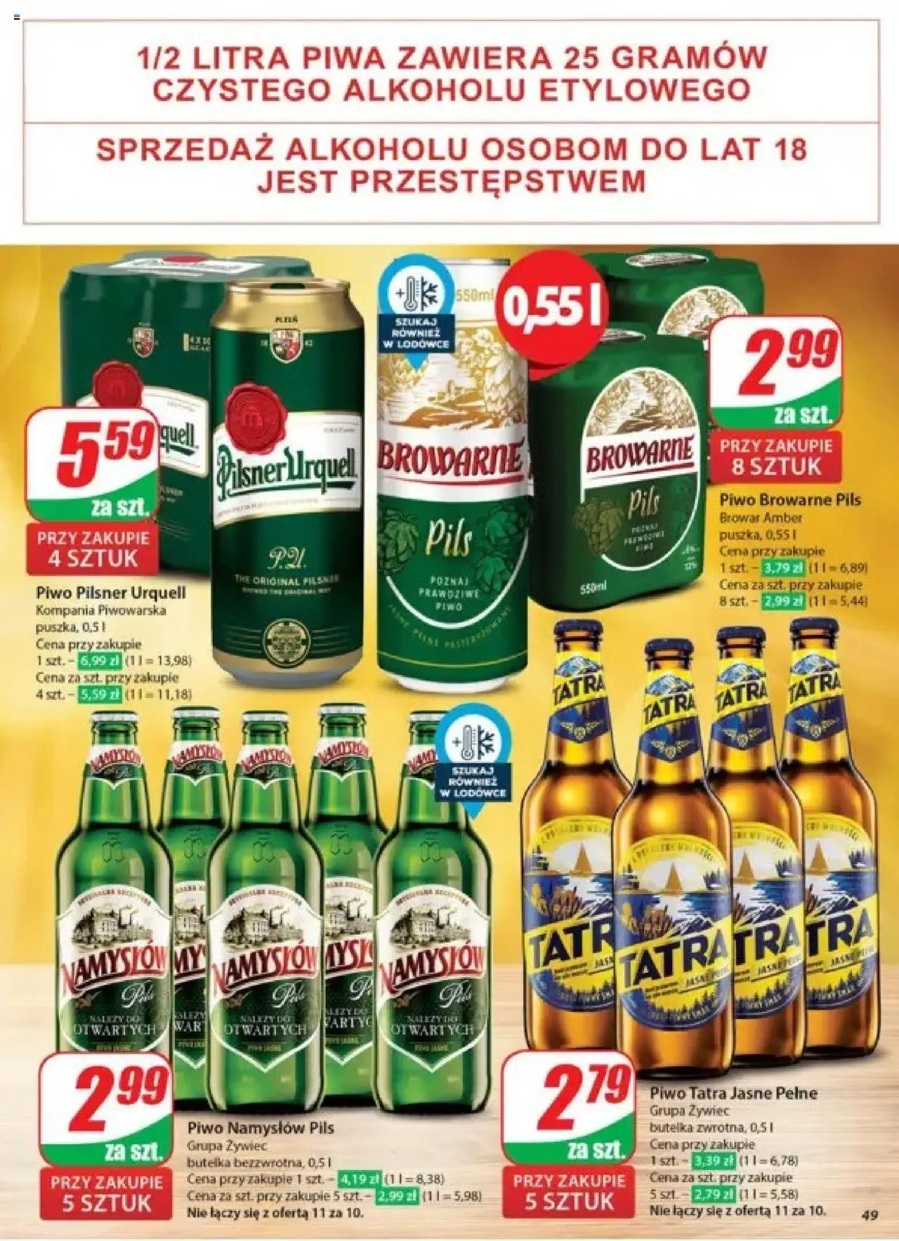 Dino Gazetka od 28.05.2025 | Strona: 49 | Produkty: Piwo, Piwo Namysłów, Piwo browarne
