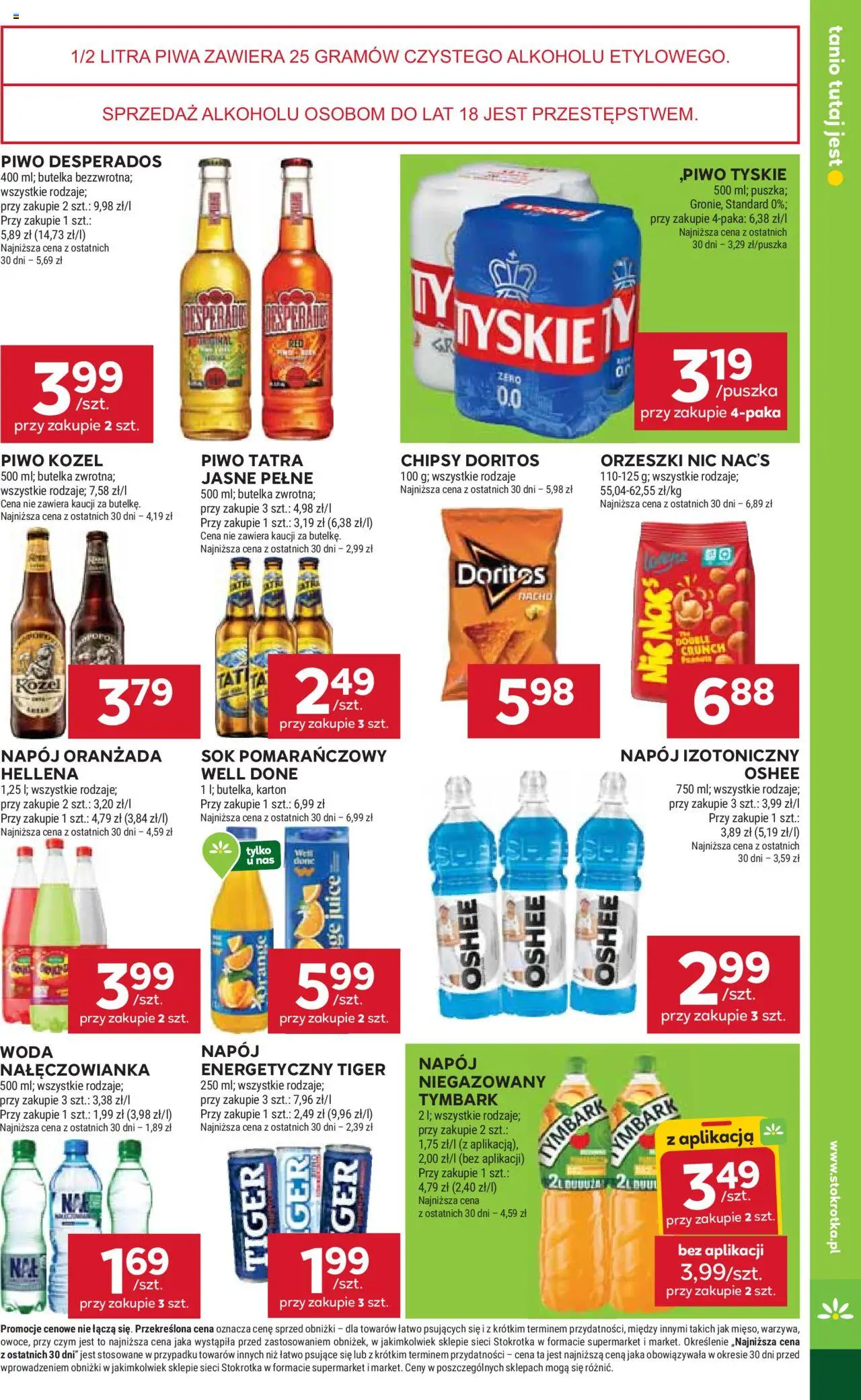 Stokrotka Gazetka - Market od 18.09.2025 | Strona: 23 | Produkty: Chipsy, Sok pomarańczowy, Stokrotka, Woda