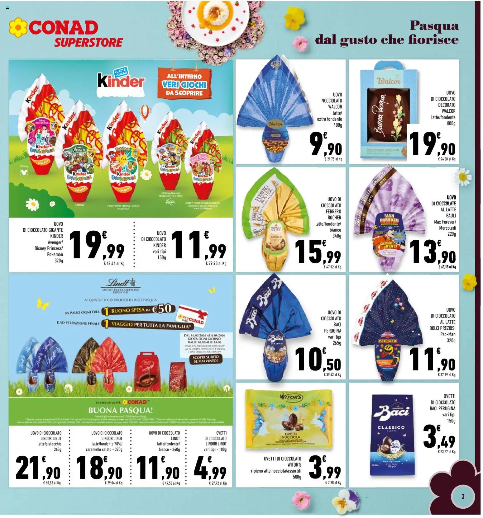 Volantino Conad del 25.03.2026 | Pagina: 3 | Prodotti: Cioccolato, Latte
