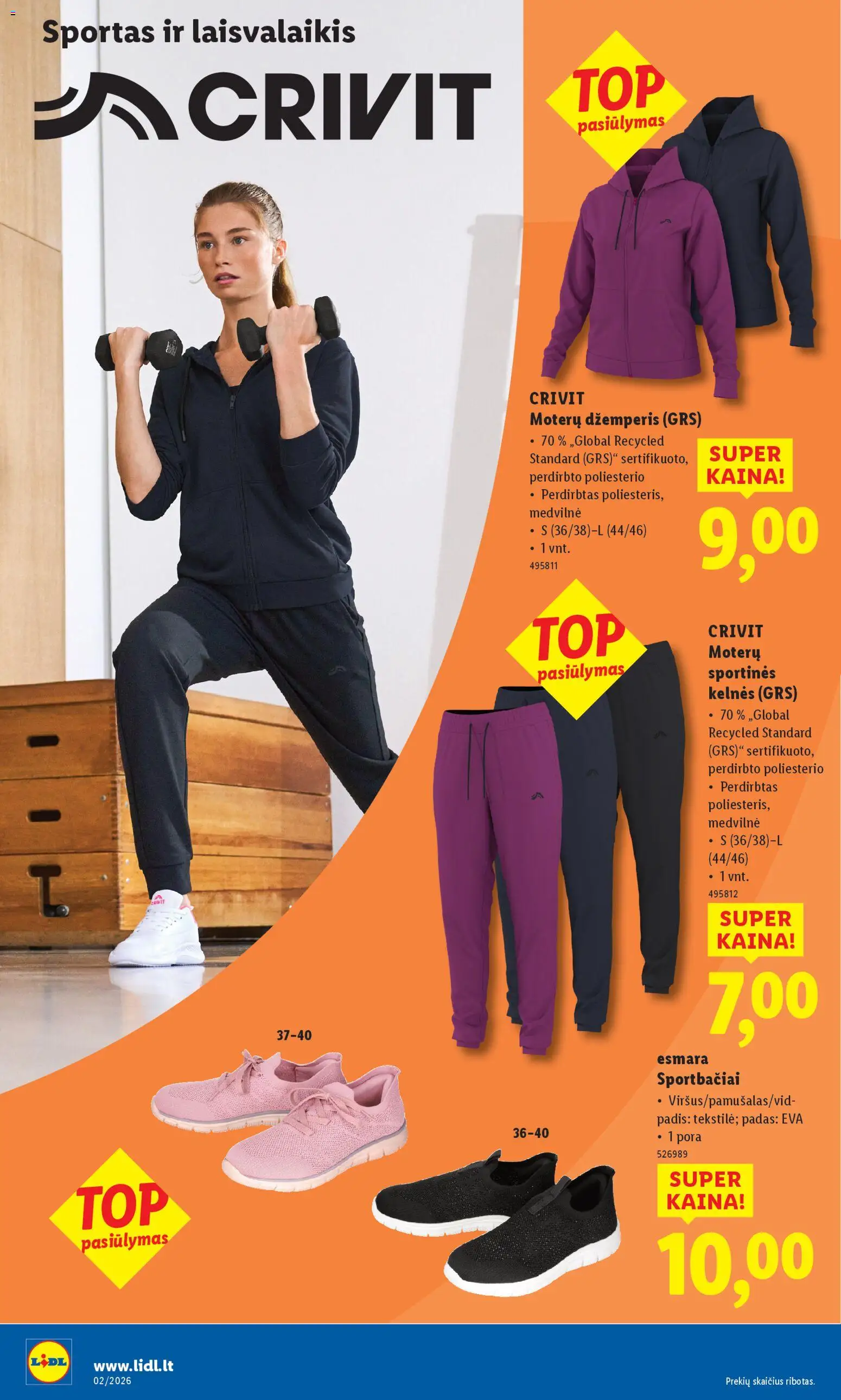 LIDL akcijos nuo 05.01.2026 | Puslapis: 4 | Prekių: Sportinės kelnės, Džemperis, Kelnes, Sportbačiai