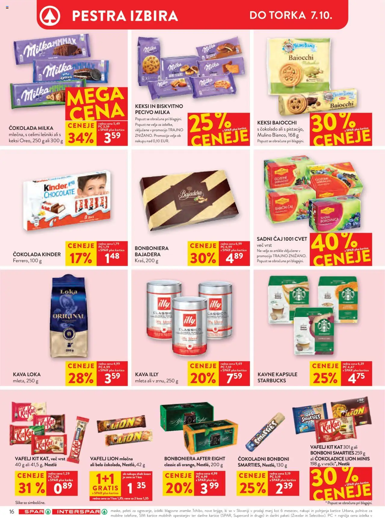Novi Spar katalog ponudbe – veljaven od 01.10.2025 | Stran: 20 | Izdelki: Bonboni, Escoba, Cokolada, Caj