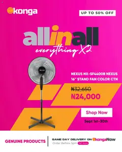 Konga Catalogue valid from 01.09.2025 | Page: 3 | Products: Fan