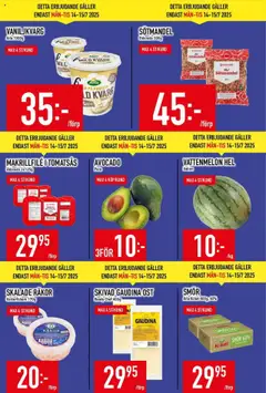 Matdax reklamblad aktuell från 14.07.2025 | Sida: 2 | Produkter: Galler, Räkor, Smör, Tomatsås