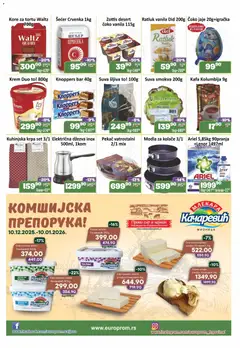 Europrom oборене цене  - pregled Europrom kataloga - važi od 26.12.2025 | Strana: 3 | Proizvode: Ariel, Šećer, Kore za tortu, Šljiva