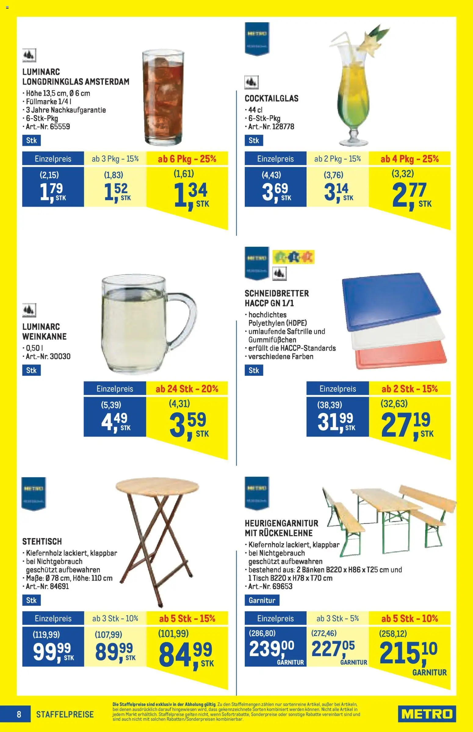 Metro angebote Profi gültig ab 13.11.2025 | Seite: 8 | Produkte: Tisch