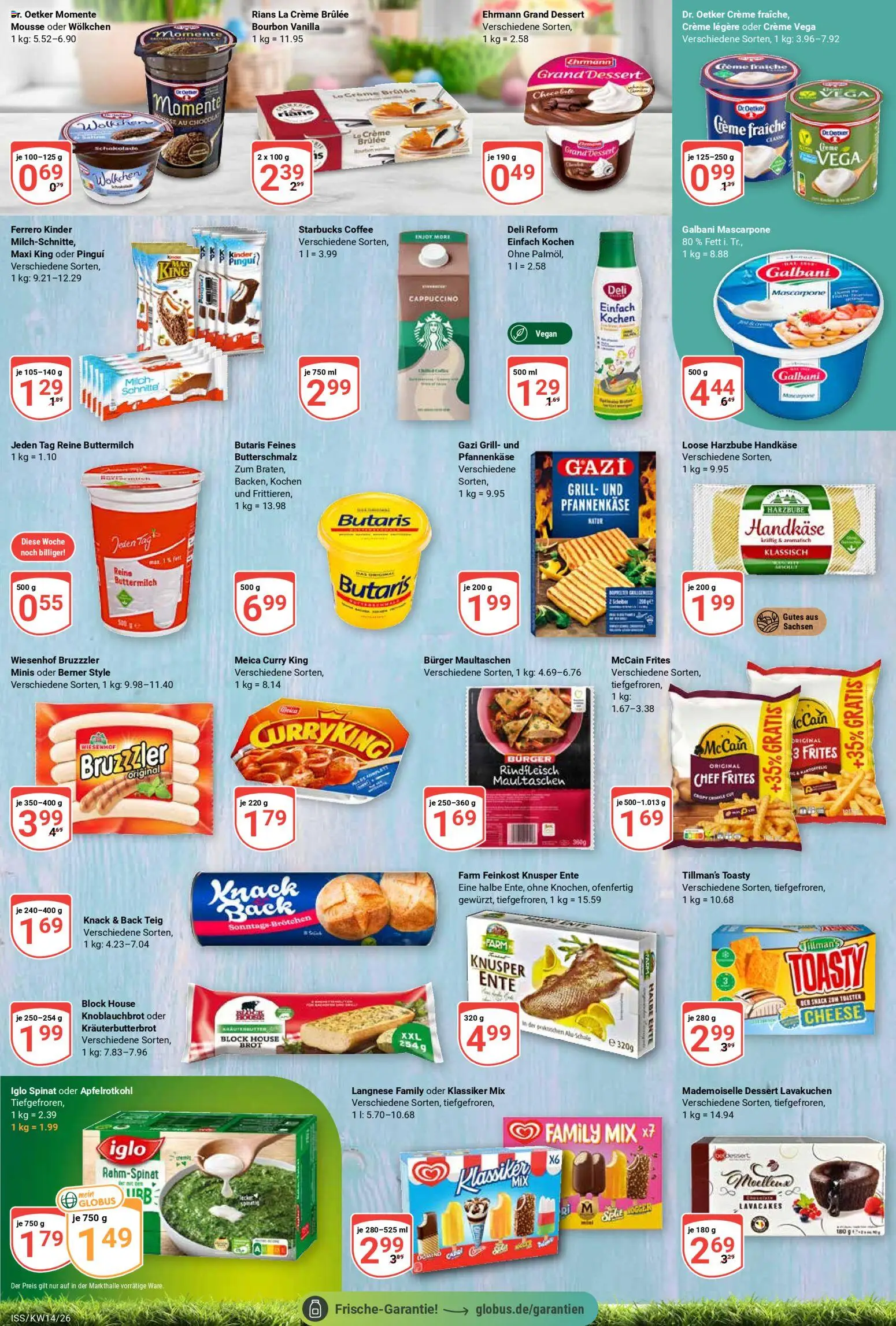 Globus Prospekt 	 – gültig ab 30.03.2026 | Seite: 14 | Produkte: Mascarpone, McCain, Creme brulee, Bourbon