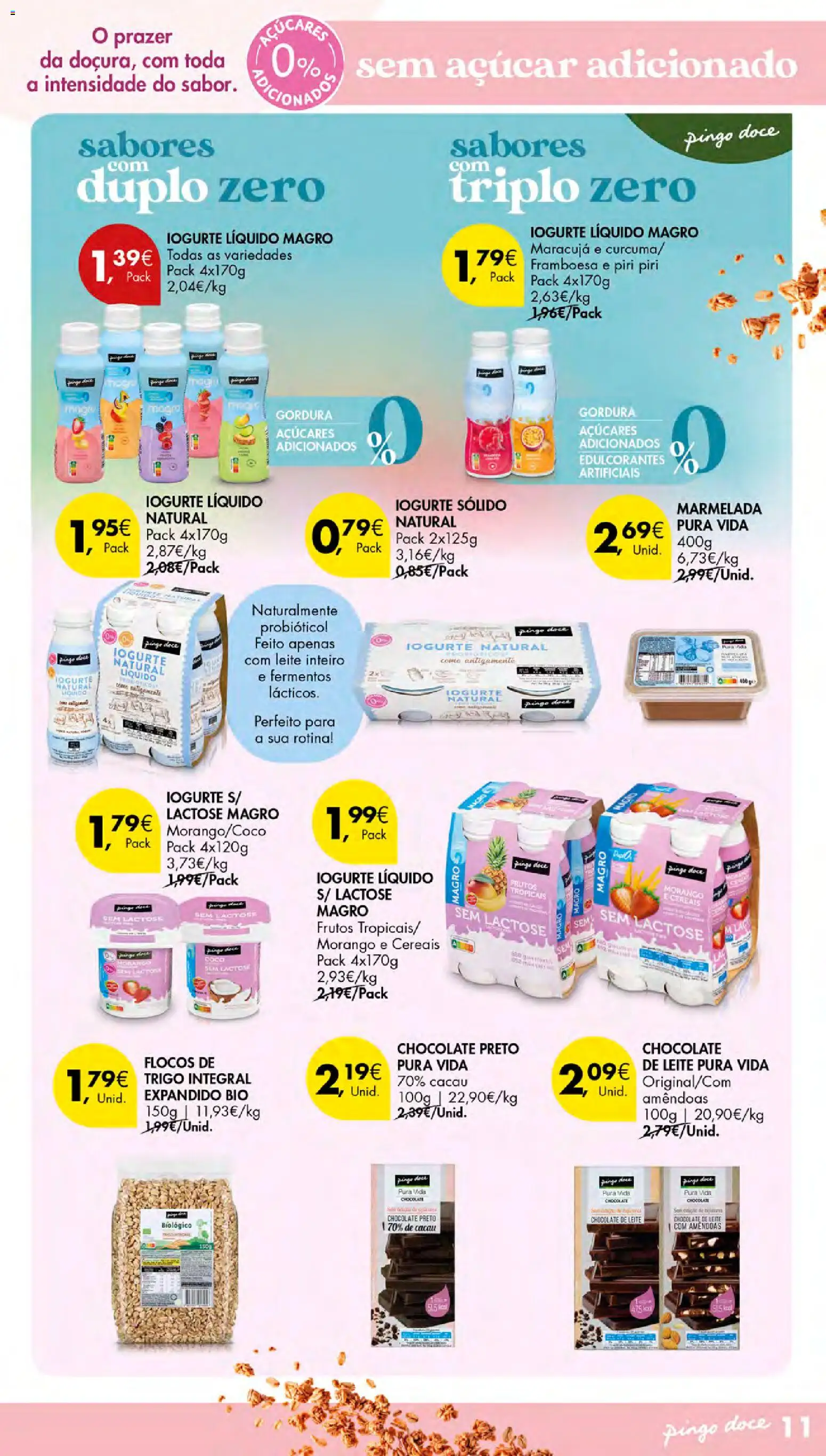Pingo Doce - Escolhas Equilibradas │ válido de 30.10.2025 | Página: 11 | Produtos: Chocolate, Cereais, Flocos, Iogurte liquido