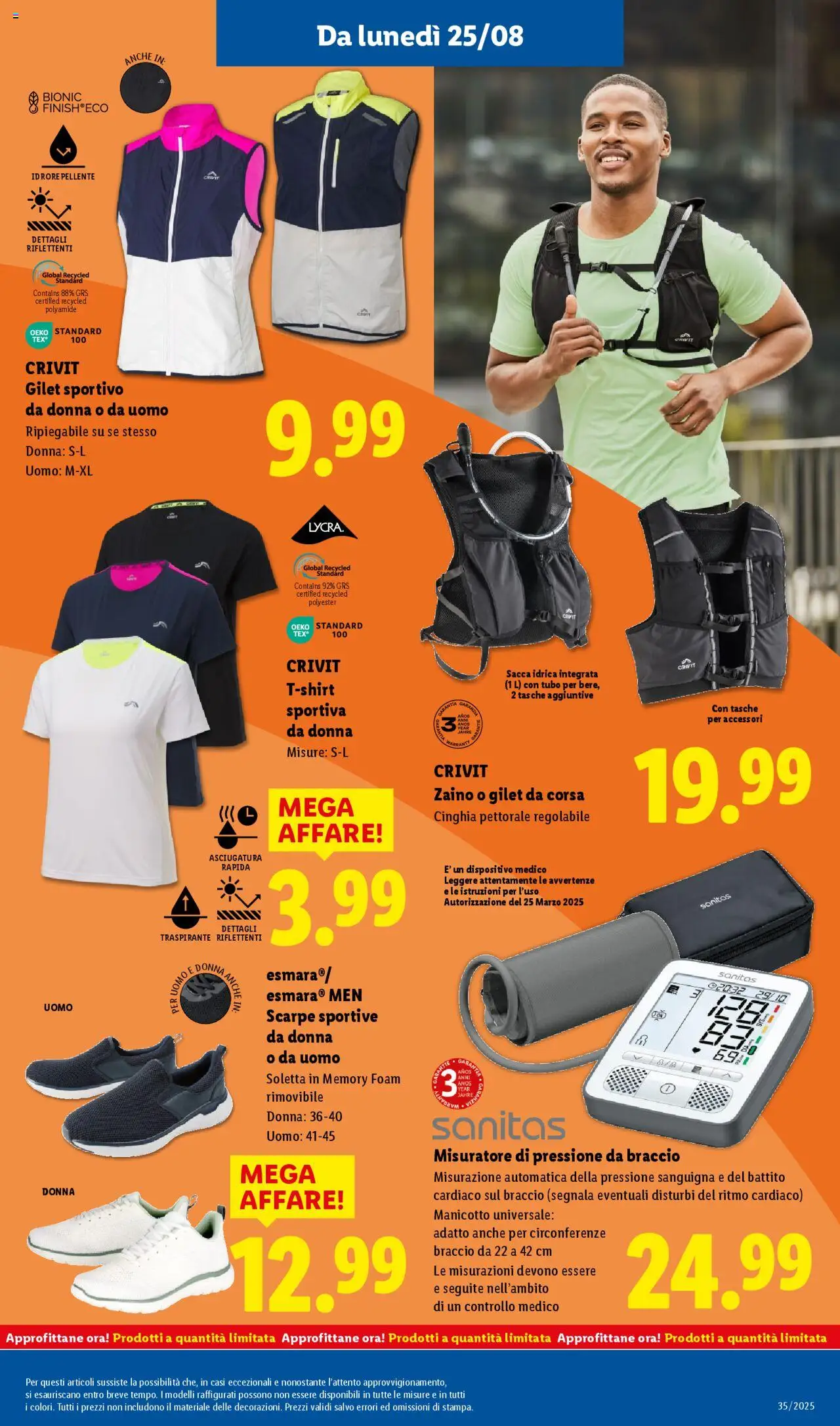 Volantino Lidl del 25.08.2025 | Pagina: 35 | Prodotti: Monitor, Sneakers, Gilet, Stampa