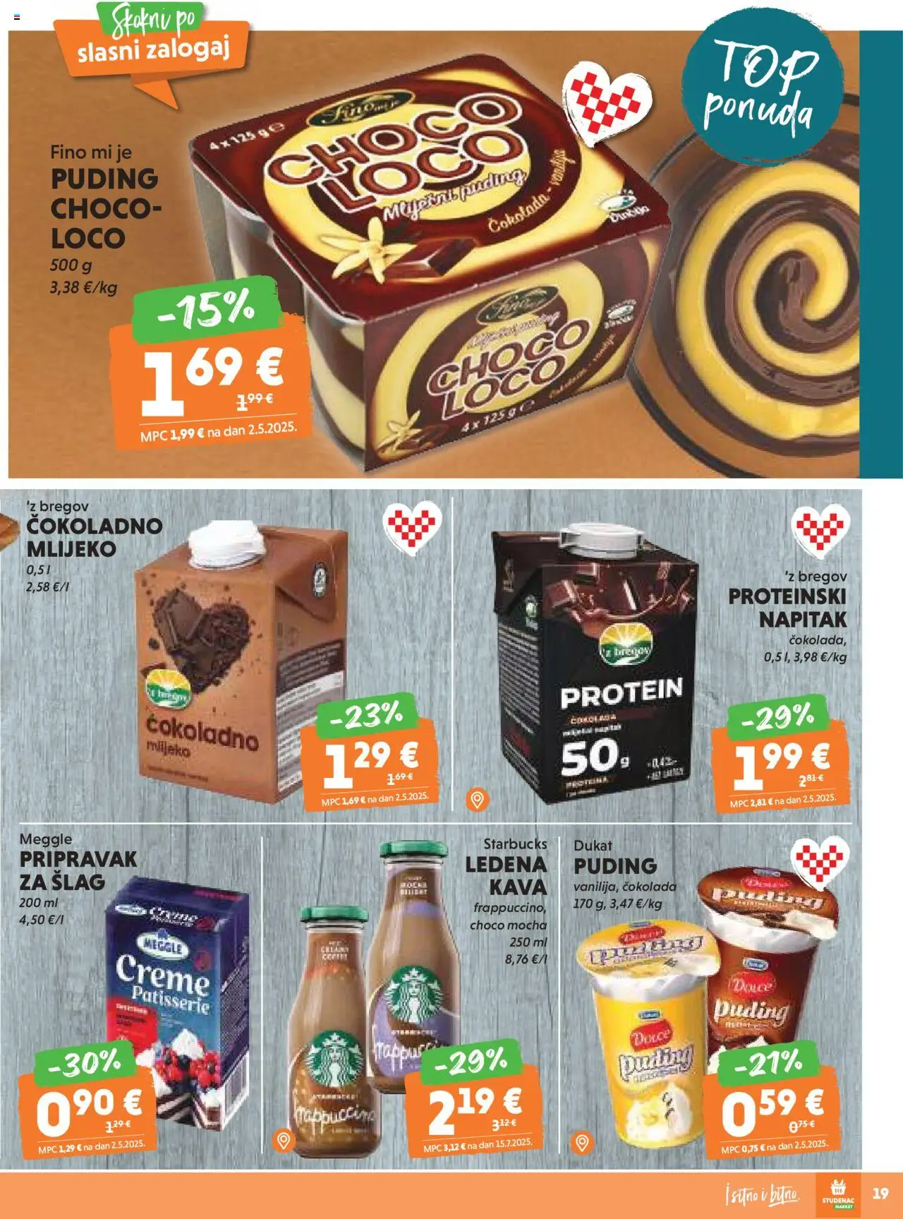 Studenac katalog | vrijedi od 10.09.2025 | Stranica: 19 | Proizvodi: Kava, Čokolada, Puding, Šlag