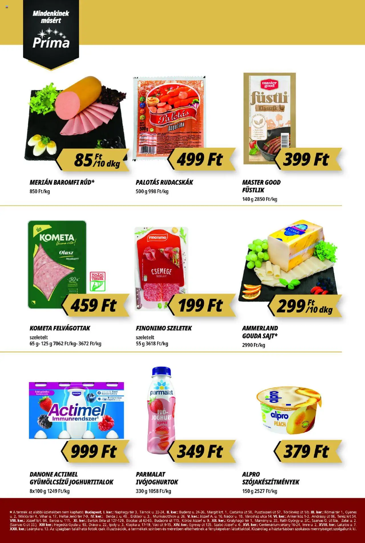 CBA Príma akciós ujság - amely érvényes a következő dátumtól: 21.08.2025 | Oldal: 2 | Termékek: Alpro, Joghurt, Felvágott, Felvágottak