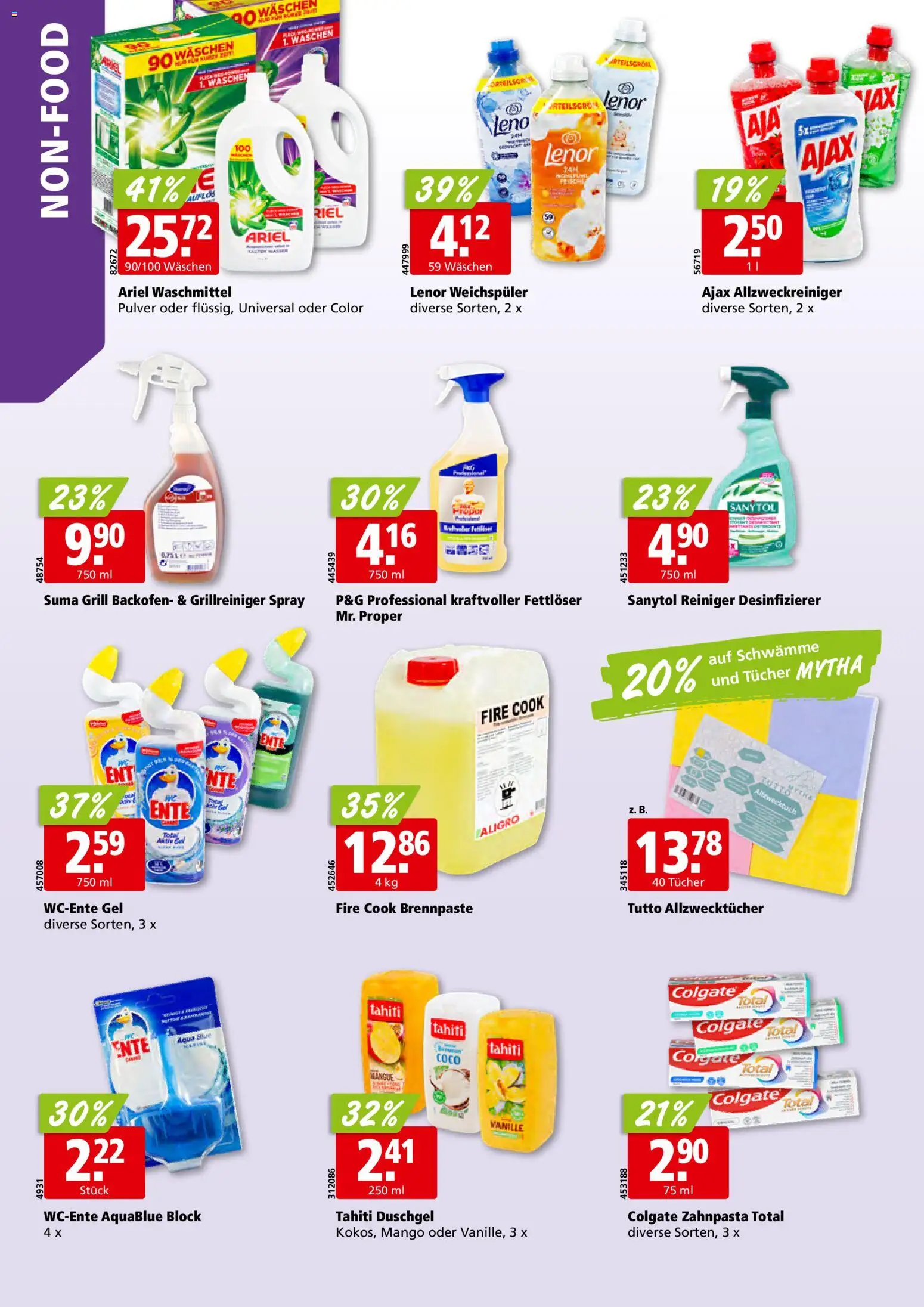Aligro Aktionen Schlieren, Gossau SG, Frauenfeld, Rapperswil-Jona, Sargans, Bern, Brüttisellen, Pratteln, Emmen, Spreitenbach – gültig ab 15.12.2025 | Seite: 38 | Produkte: Zahnpasta, Weichspüler, Waschmittel, Backofen