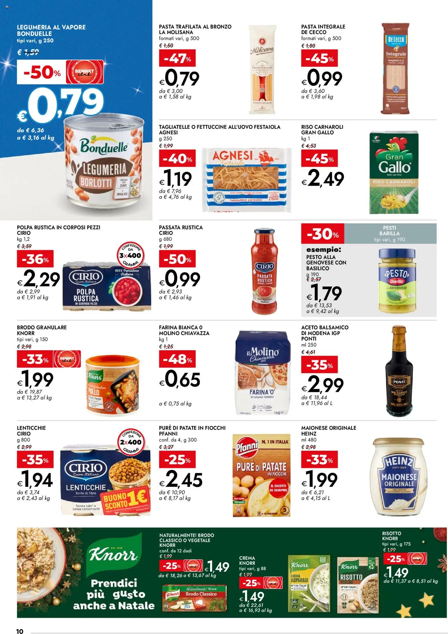 Volantino bennet del 27.12.2025 | Pagina: 10 | Prodotti: Riso, Tagliatelle, Asparagi, Fettuccine