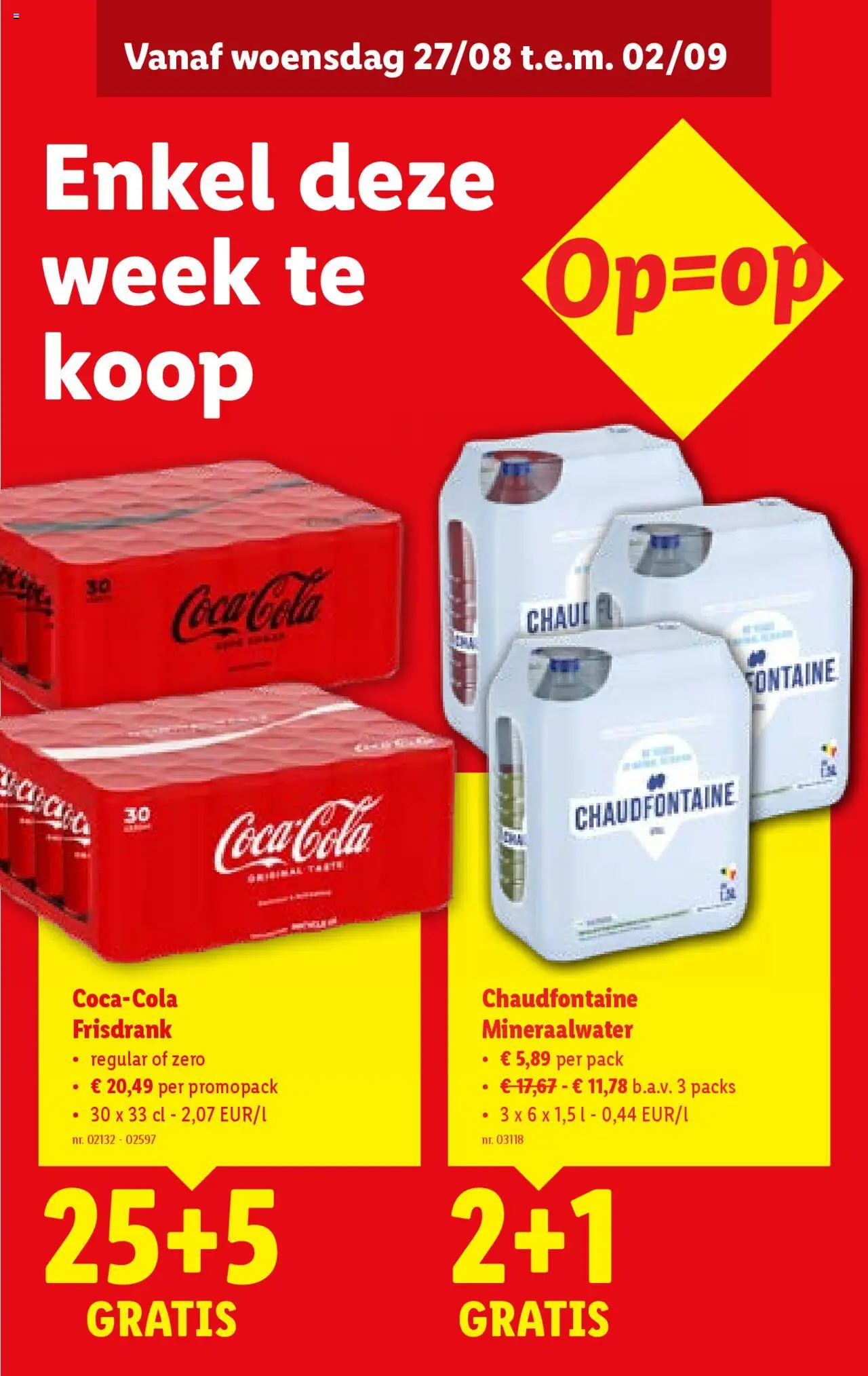  | Pagina: 16 | Producten: Coca Cola, Frisdrank, Mineraalwater