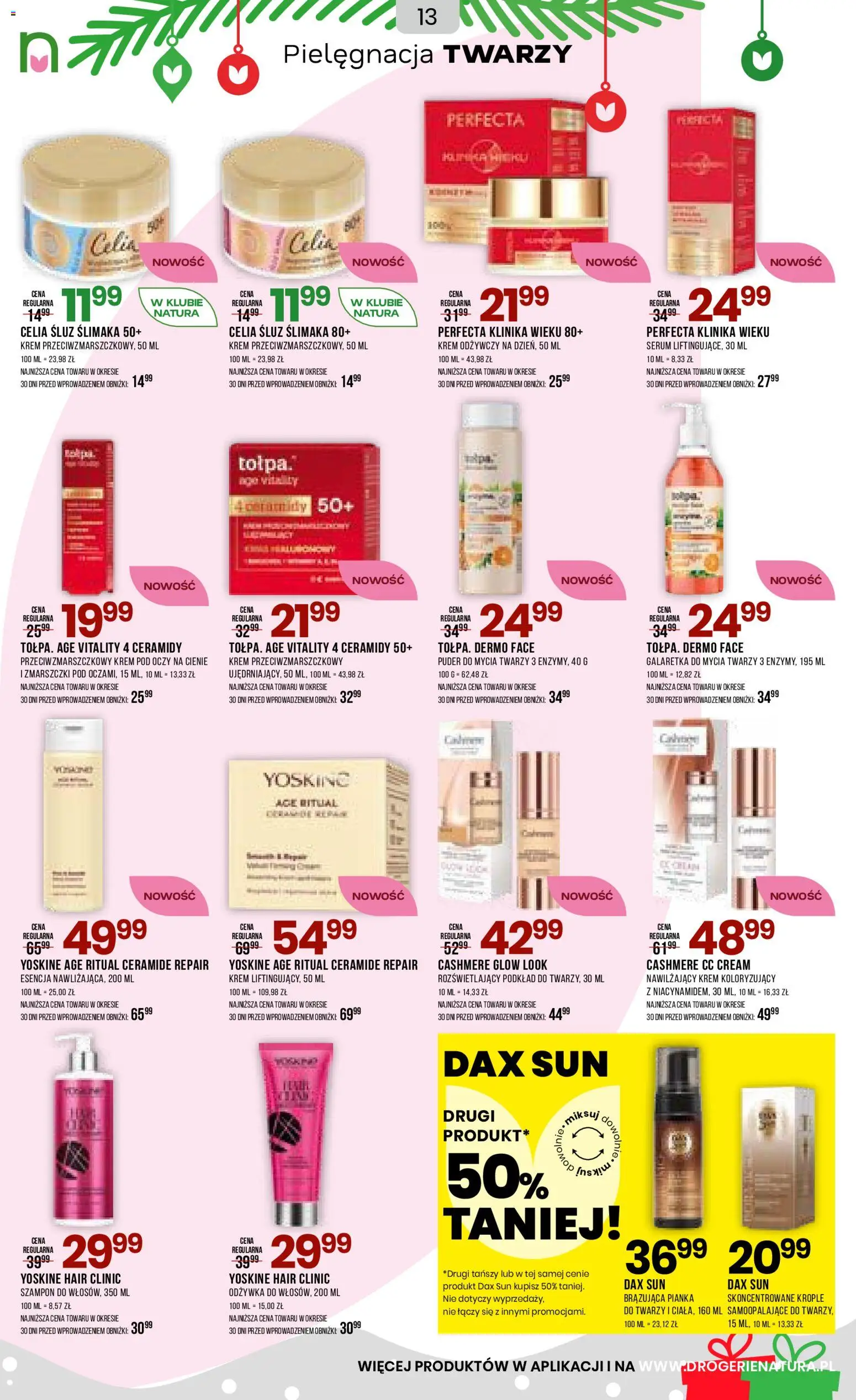 Drogerie Natura Gazetka od 10.12.2025 | Strona: 13 | Produkty: Galaretka, Puder, Odżywka, Krem