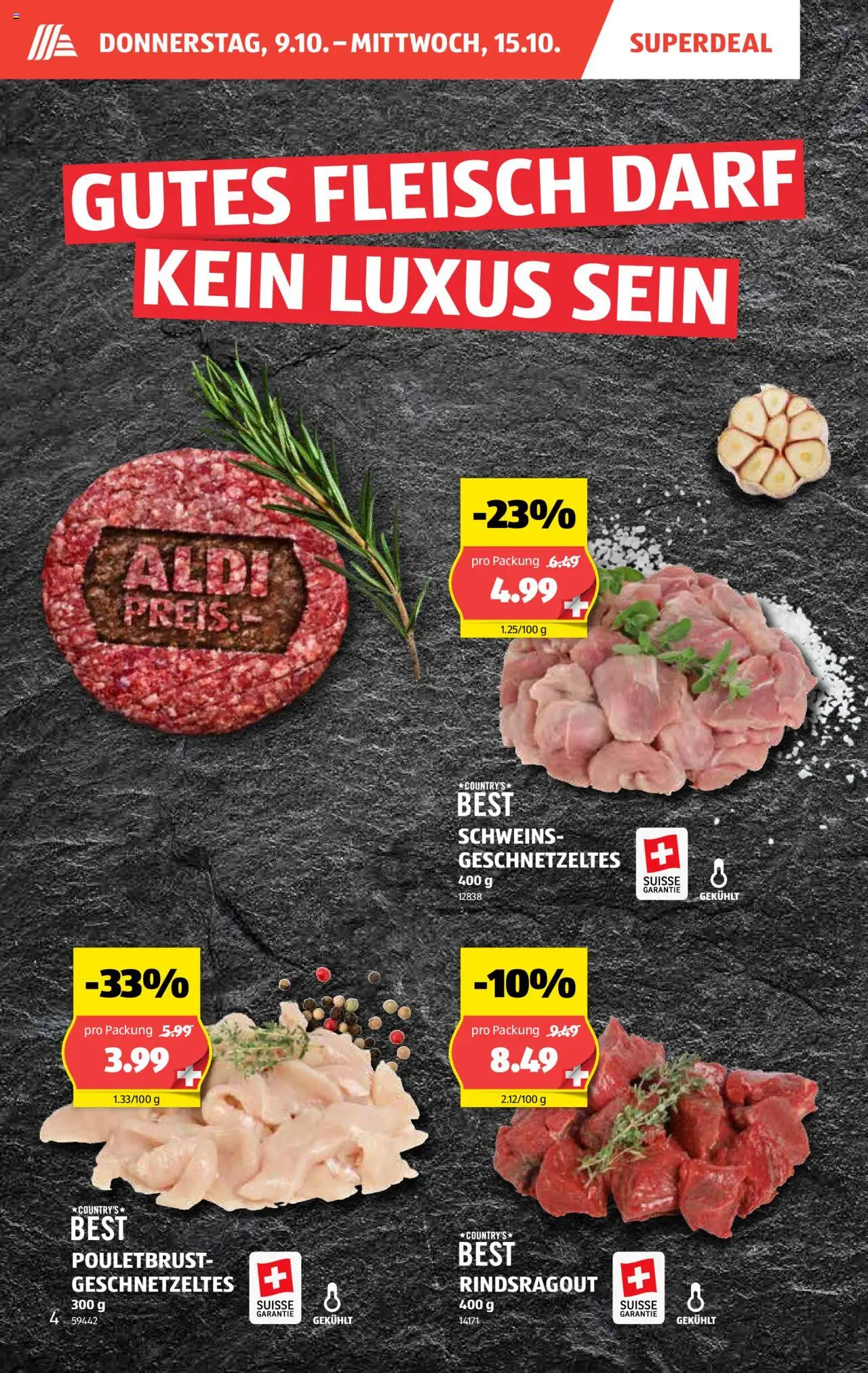 Aldi Aktionen – gültig ab 09.10.2025 | Seite: 5 | Produkte: Pouletbrust
