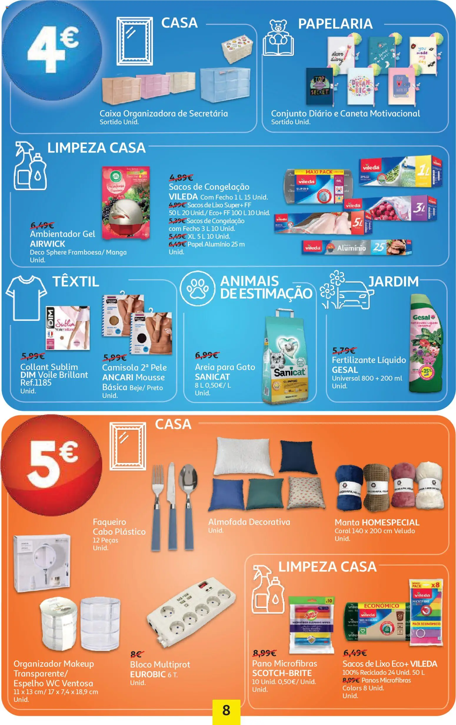 Auchan - Preços Redondos │ válido de 13.01.2026 | Página: 8 | Produtos: Areia, Caixa, Organizador, Camisola