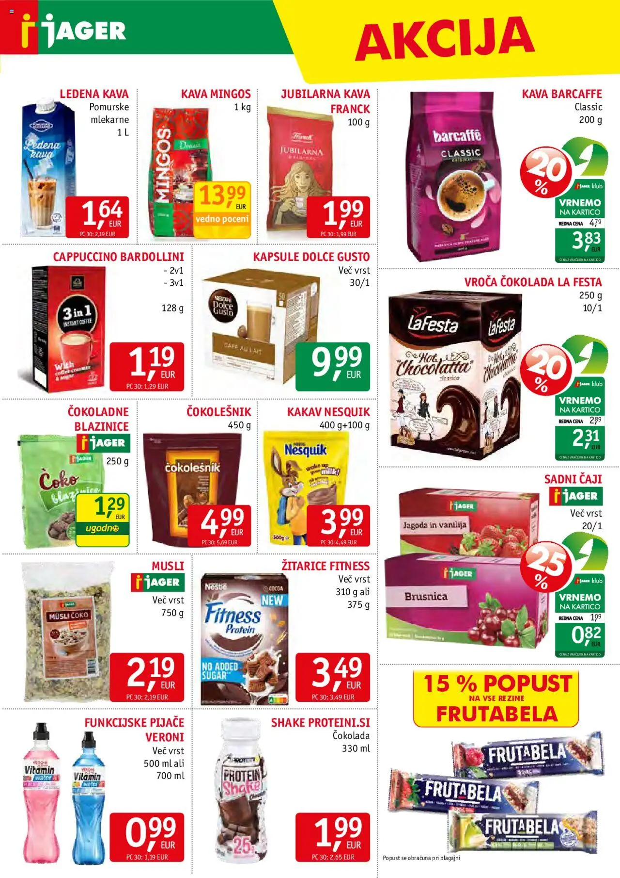 Novi Jager katalog ponudbe – veljaven od 22.10.2025 | Stran: 11 | Izdelki: Čokolešnik, Kakav, Kava, Cokolada