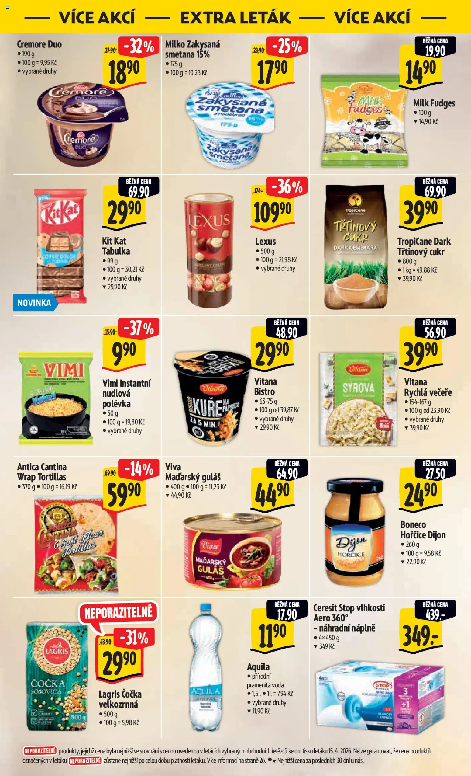Albert leták - Hypermarket od 22.04.2026 | Strana: 39 | Produkty: Čočka, Třtinový cukr, Guláš, Aquila