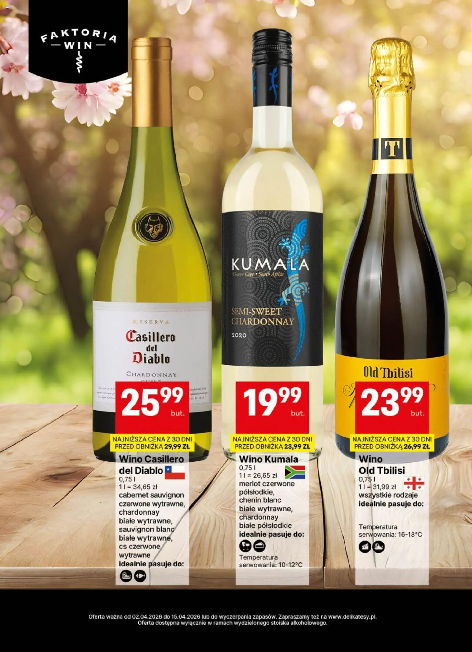 Delikatesy Centrum gazetka - DeliBarek od 02.04.2026 | Strona: 2 | Produkty: Chardonnay, Merlot, Wino
