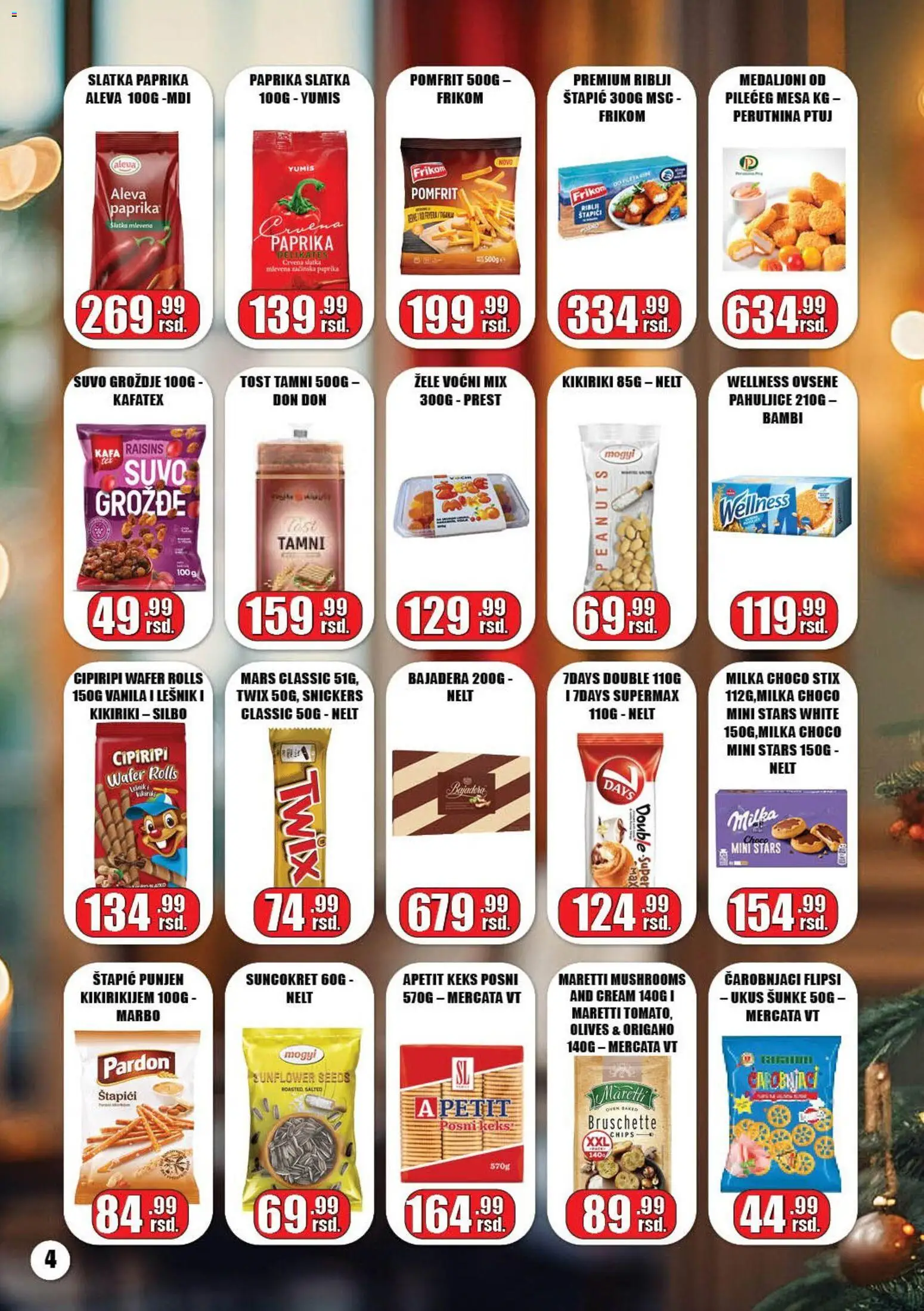 Gala MARKET katalog - važi od 05.12.2025 | Strana: 4 | Proizvode: Lešnik, Paprika, Kafa, Perutnina Ptuj