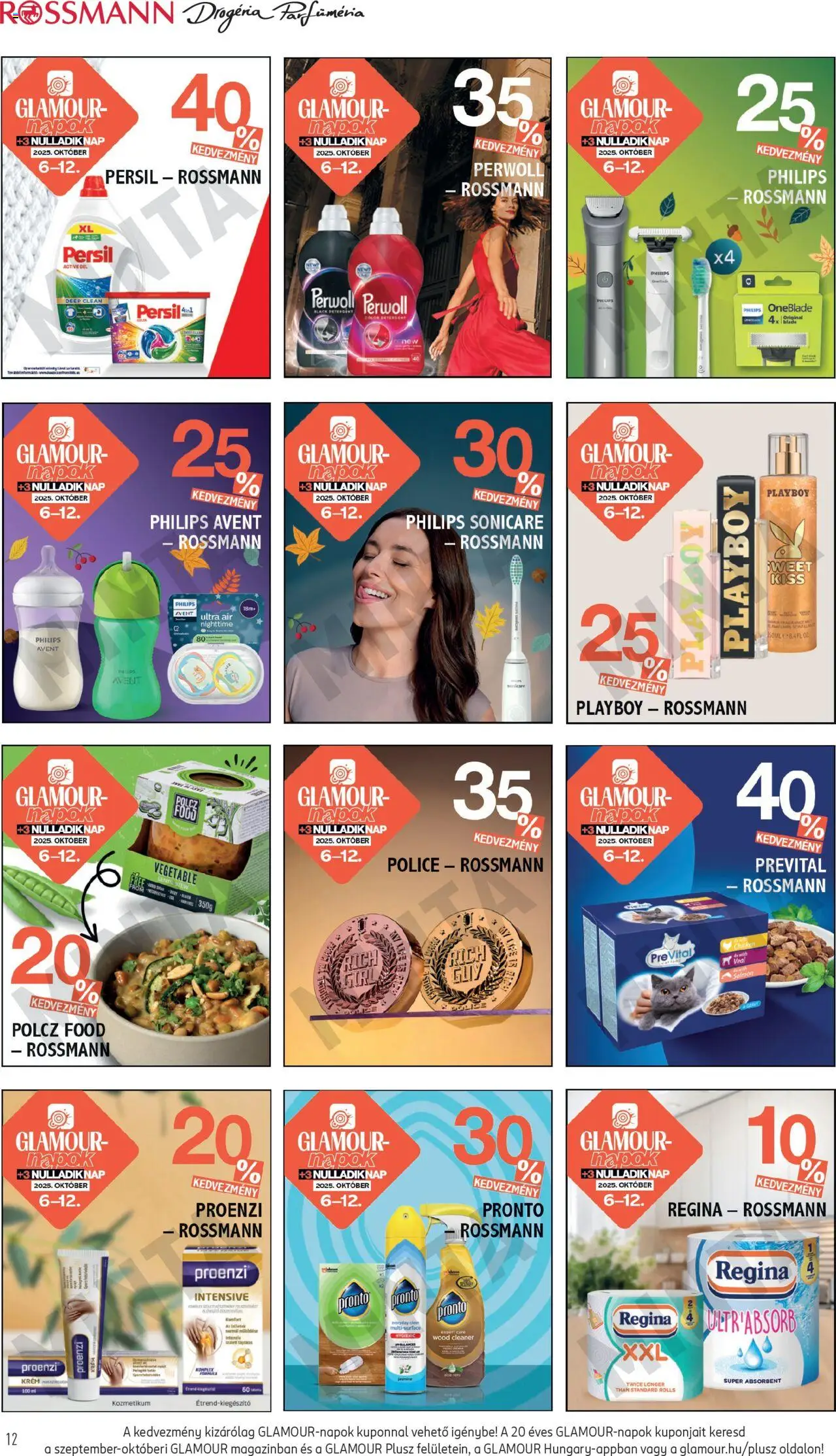 Rossmann akciós ujság - amely érvényes a következő dátumtól: 06.10.2025 | Oldal: 12 | Termékek: Persil, Perwoll, Parfüm