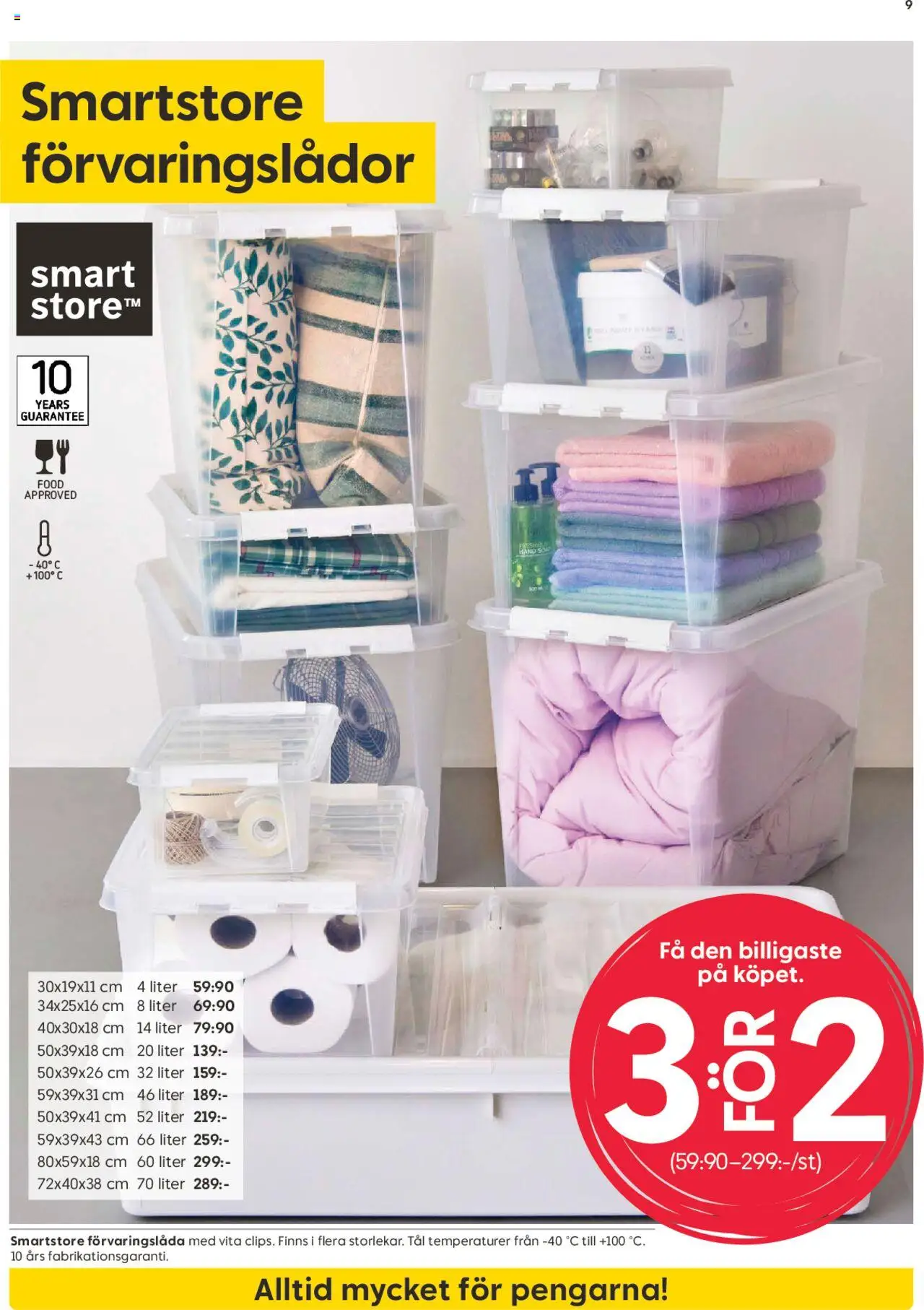 Rusta reklamblad aktuell från 08.09.2025 | Sida: 9 | Produkter: Förvaringslådor