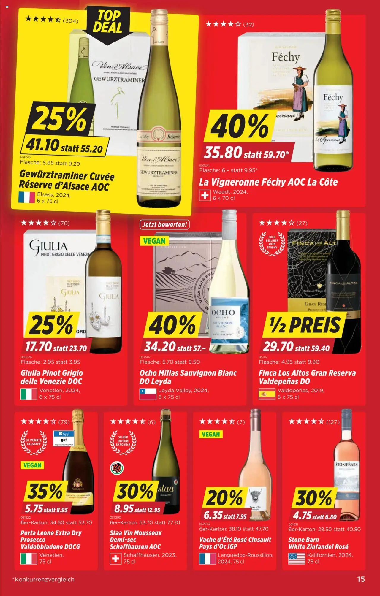 Denner Aktionen ab 19.08.2025 | Seite: 15 | Produkte: Wein
