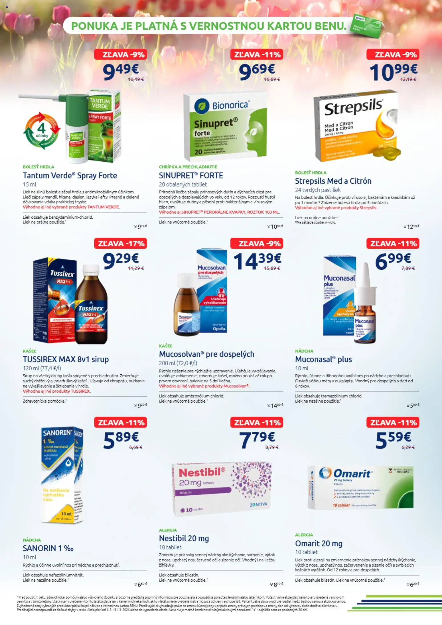 Nové BENU Lekáreň akcie – leták je platný od 01.03.2026 | Strana: 3 | Produkty: Med