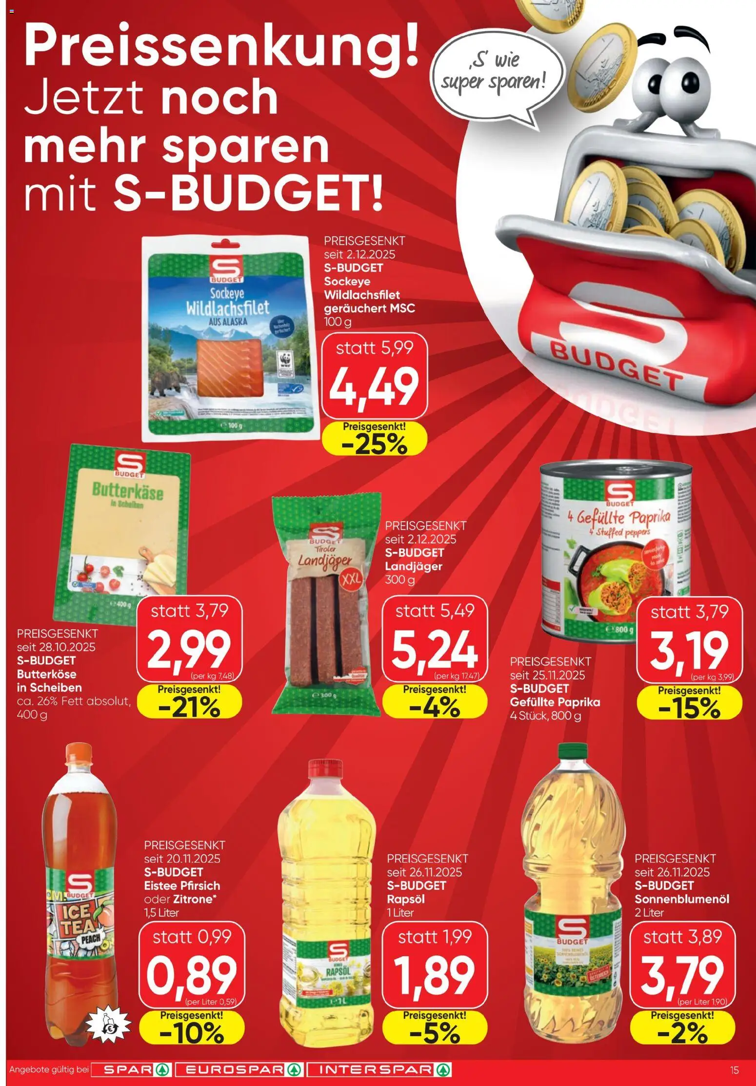Spar Flugblatt gültig ab 11.12.2025 | Seite: 15