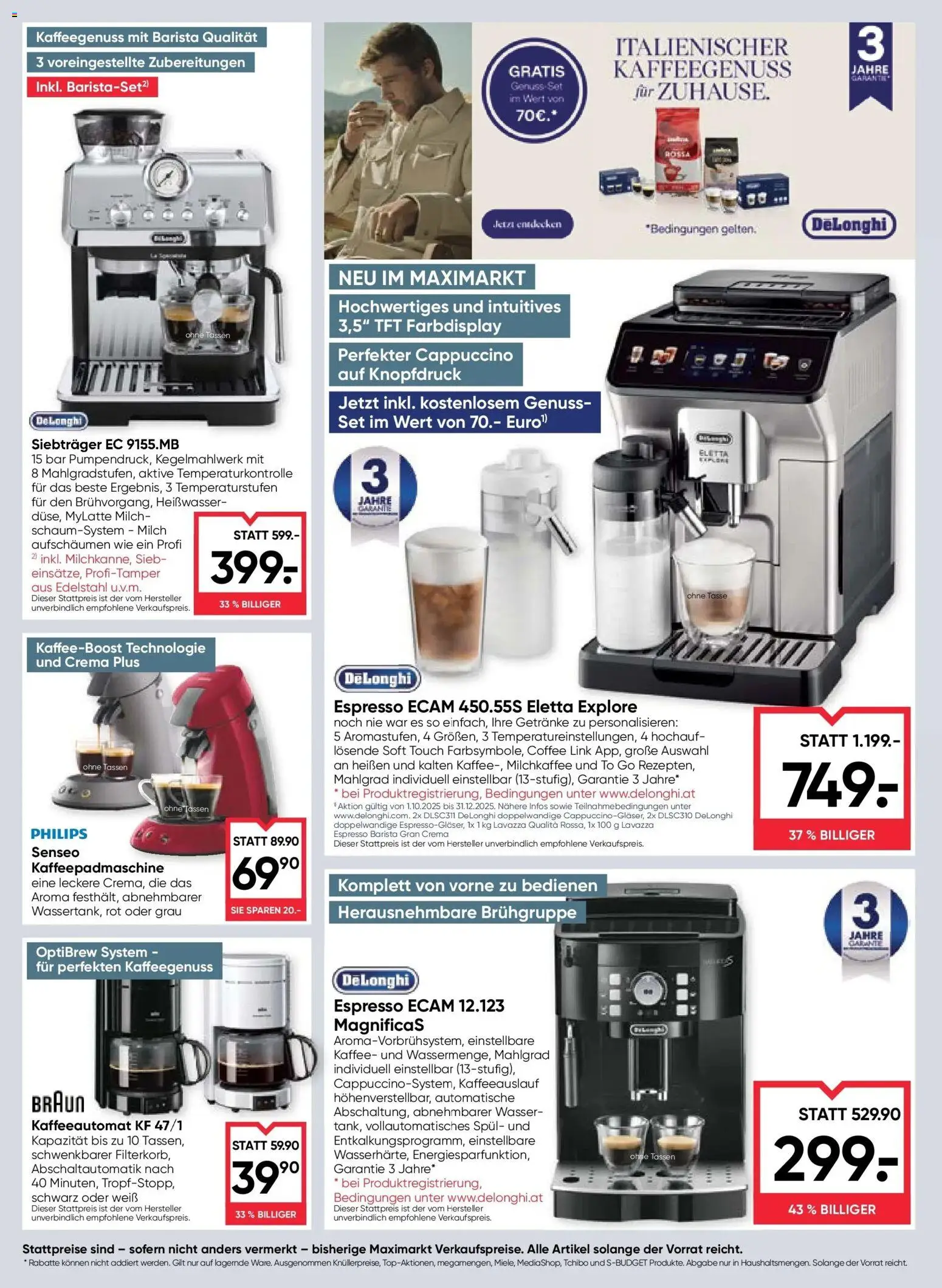 Maximarkt Haid, Linz  gültig ab 23.10.2025 | Seite: 18 | Produkte: Wasser, Milch, Kaffee